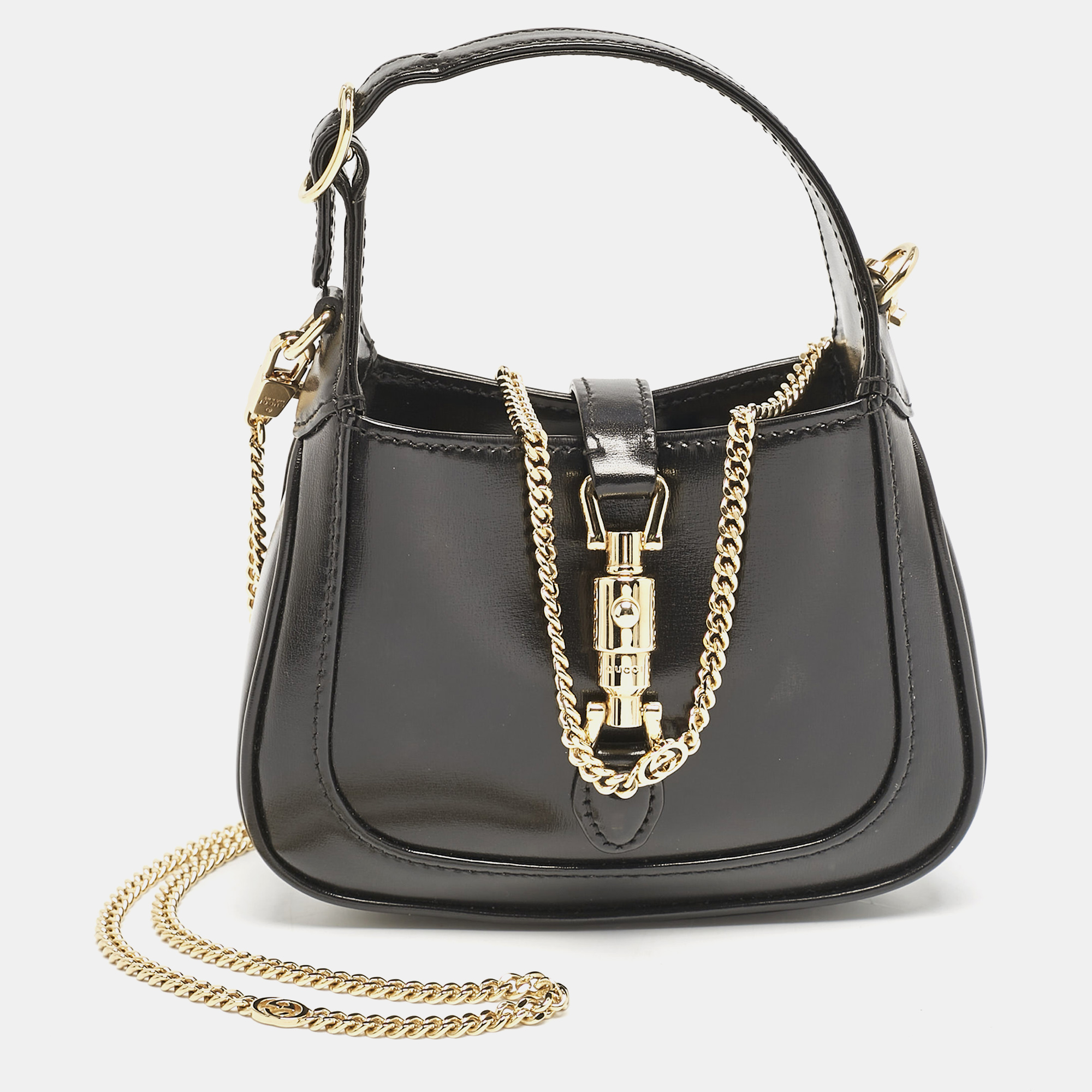 

Gucci Black Leather Nano Jackie 1961 Hobo