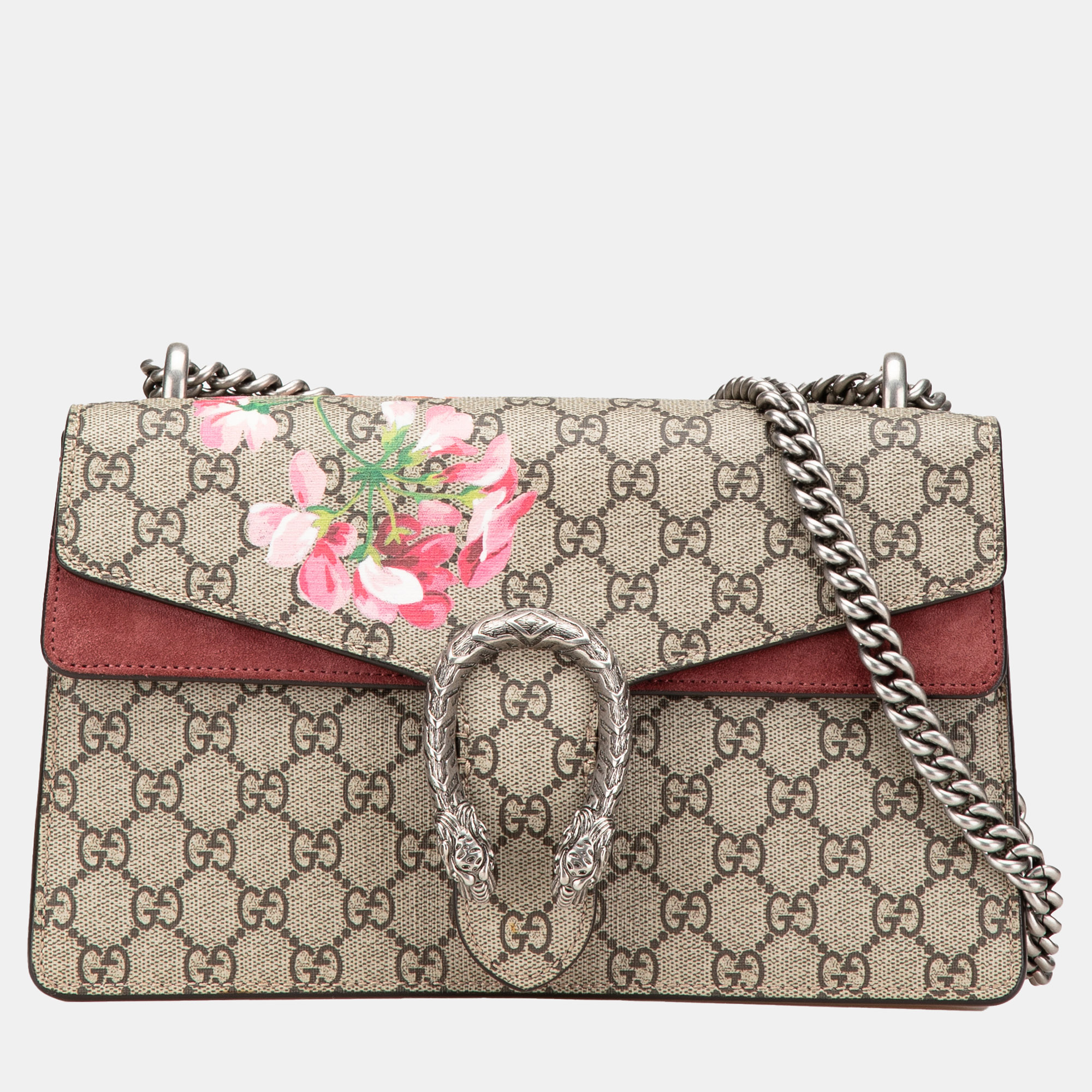 

Gucci Brown Small GG Supreme Blooms Dionysus Shoulder Bag