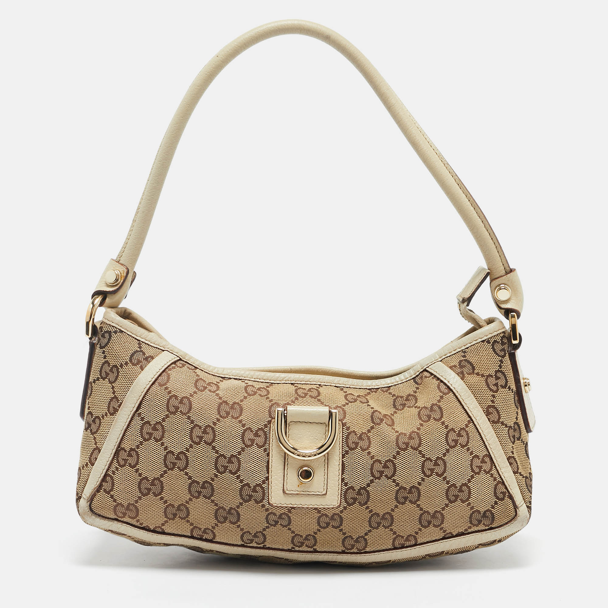 

Gucci Off White/Beige GG Canvas Abbey D-Ring Pochette