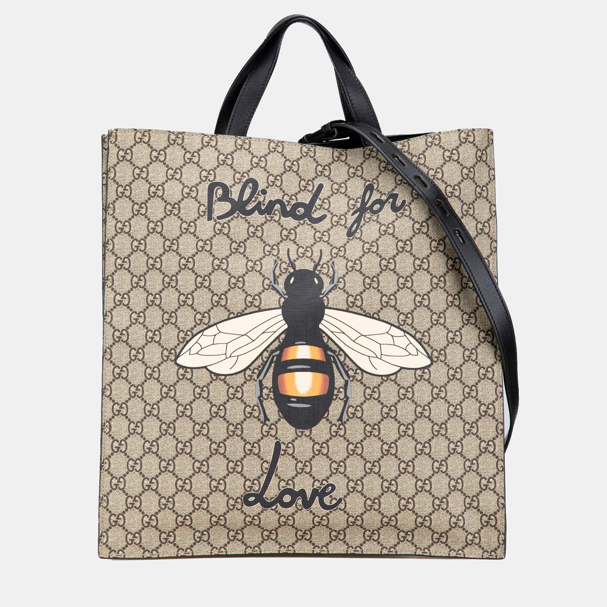 

Gucci Beige GG Supreme Blind For Love Satchel