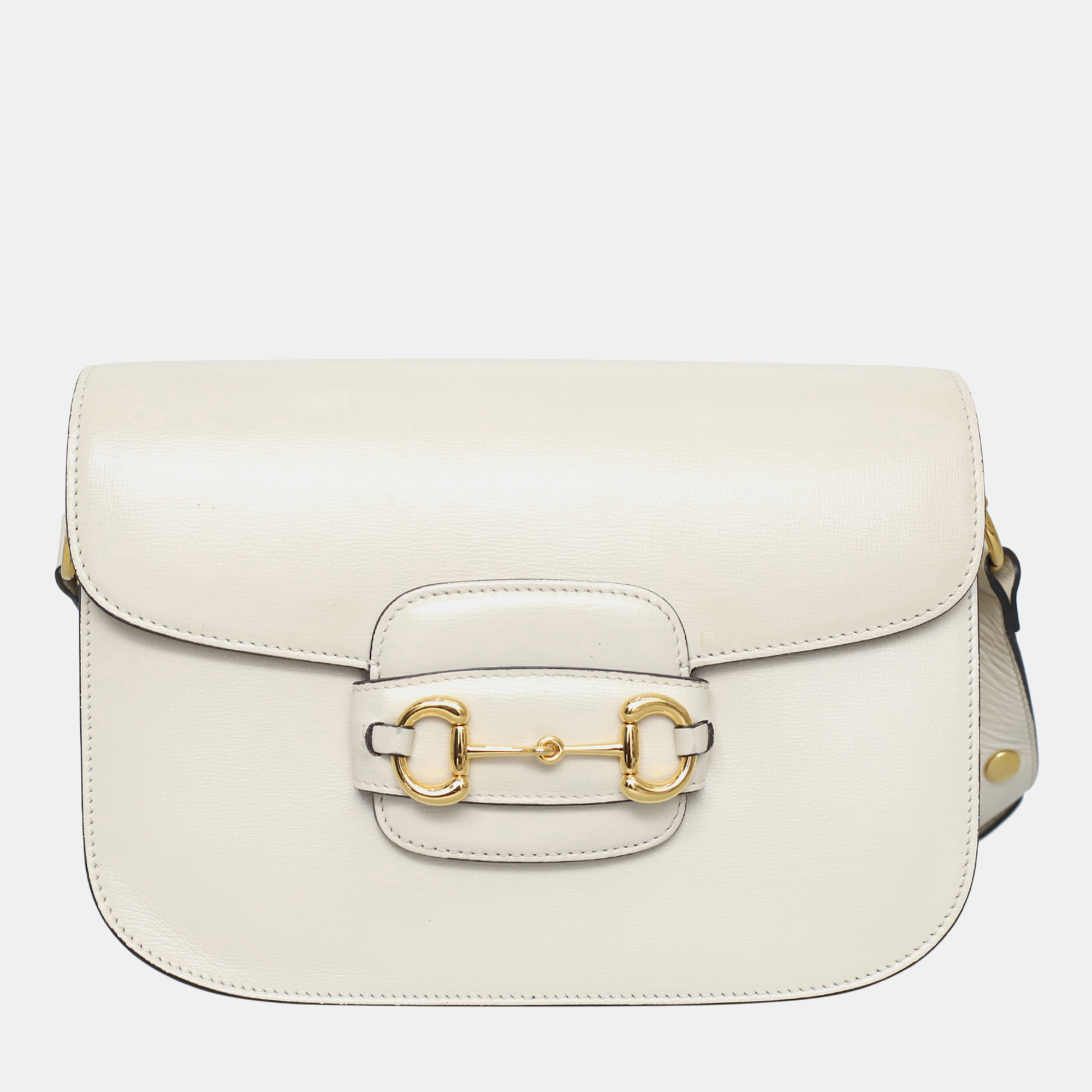 

1955 Horsebit Shoulder Bag, White