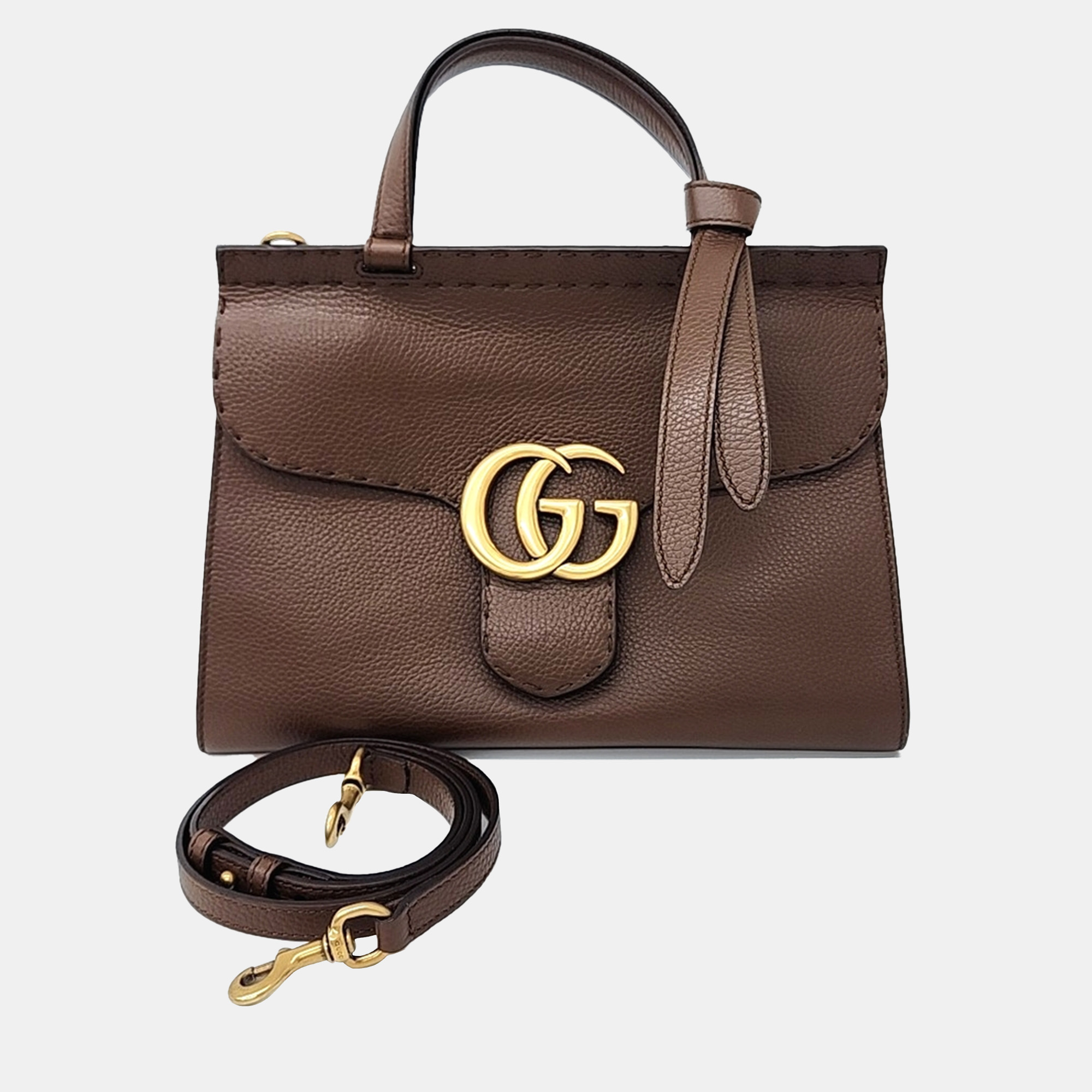 

Gucci Brown Leather GG Mamont tote and shoulder bag