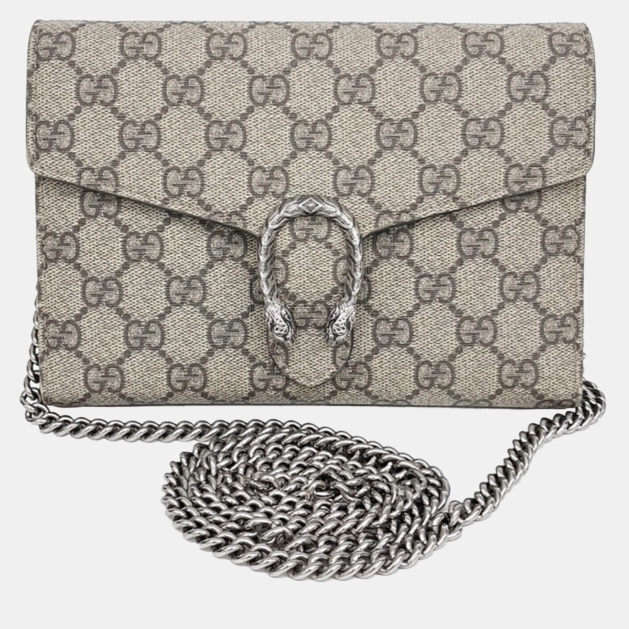 

Gucci Beige PVC Dionysus Mini Chain Bag