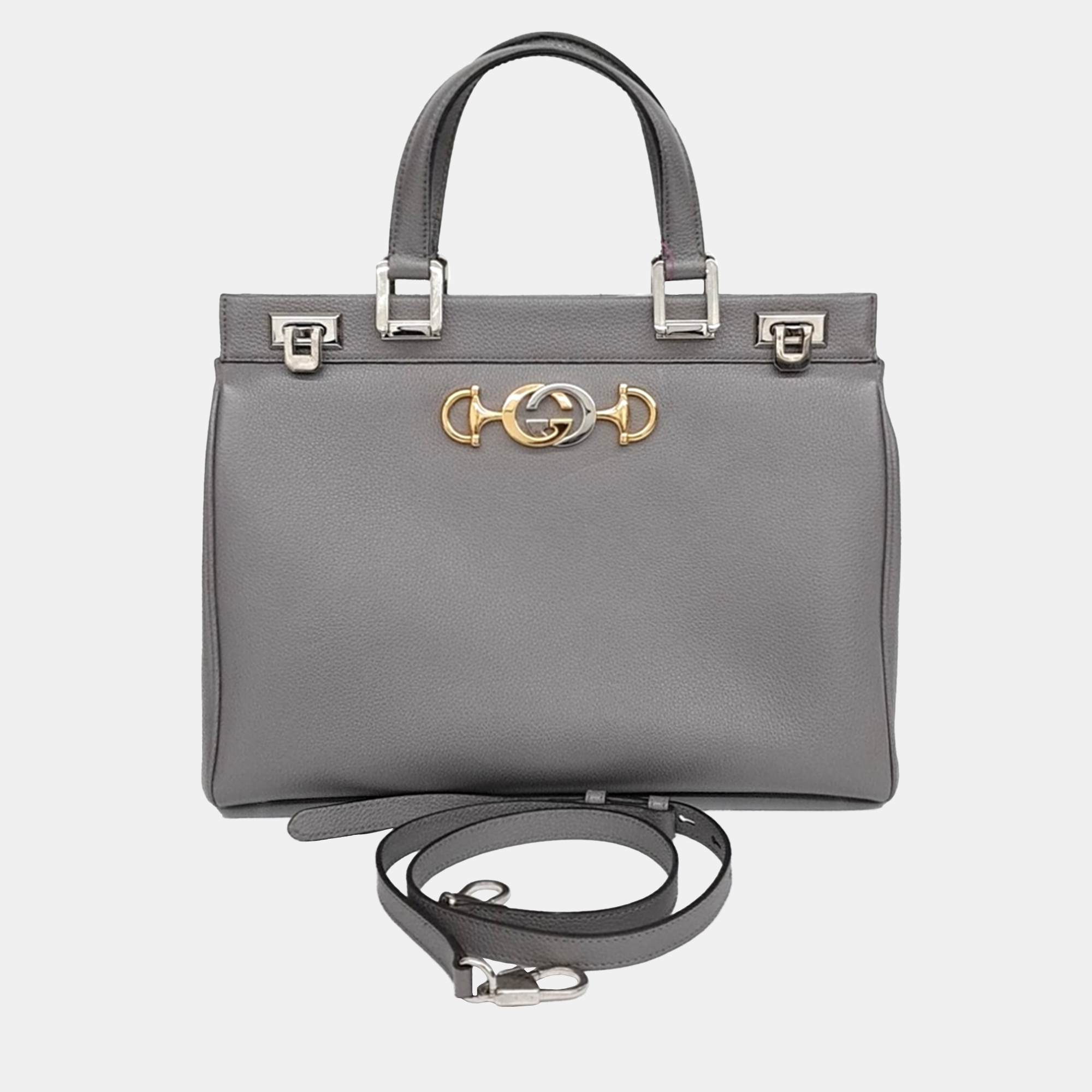 

Gucci Grey Leather Medium bag