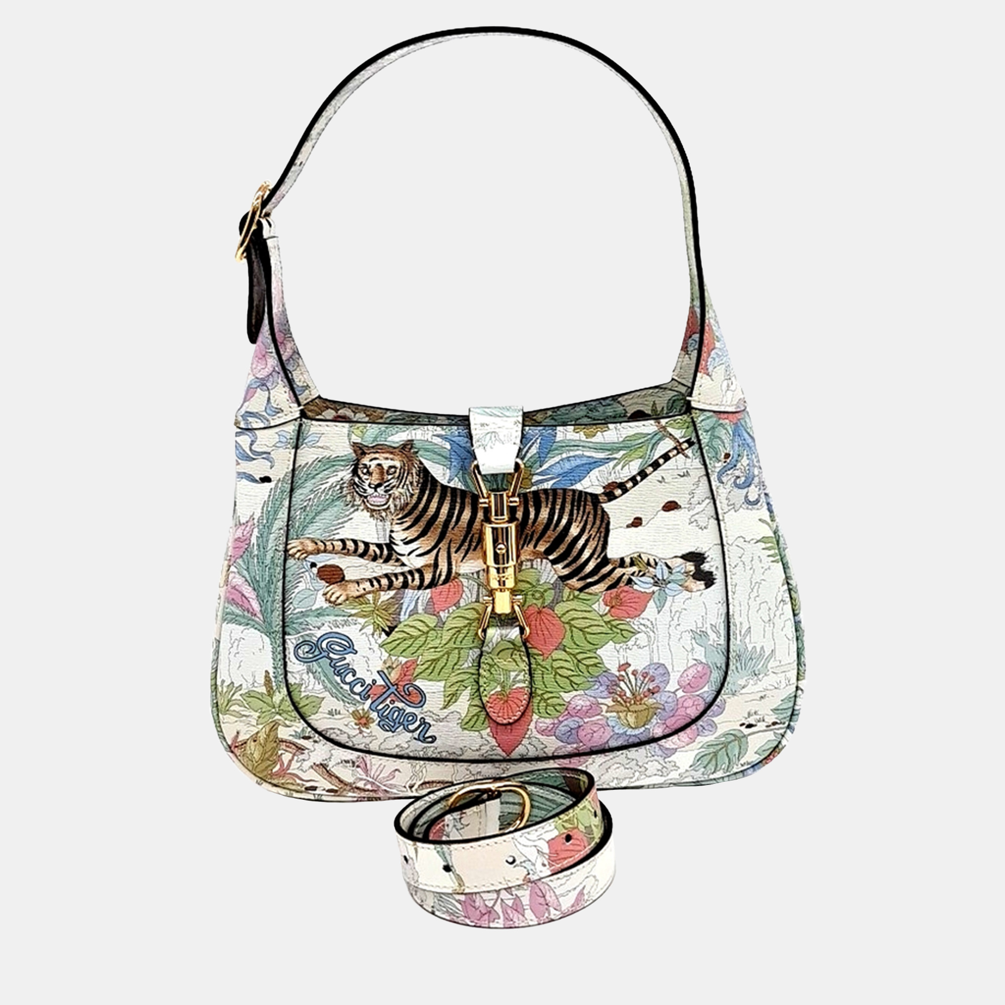 

Gucci Jackie 1961 Tiger Small Hobo Bag, Multicolor
