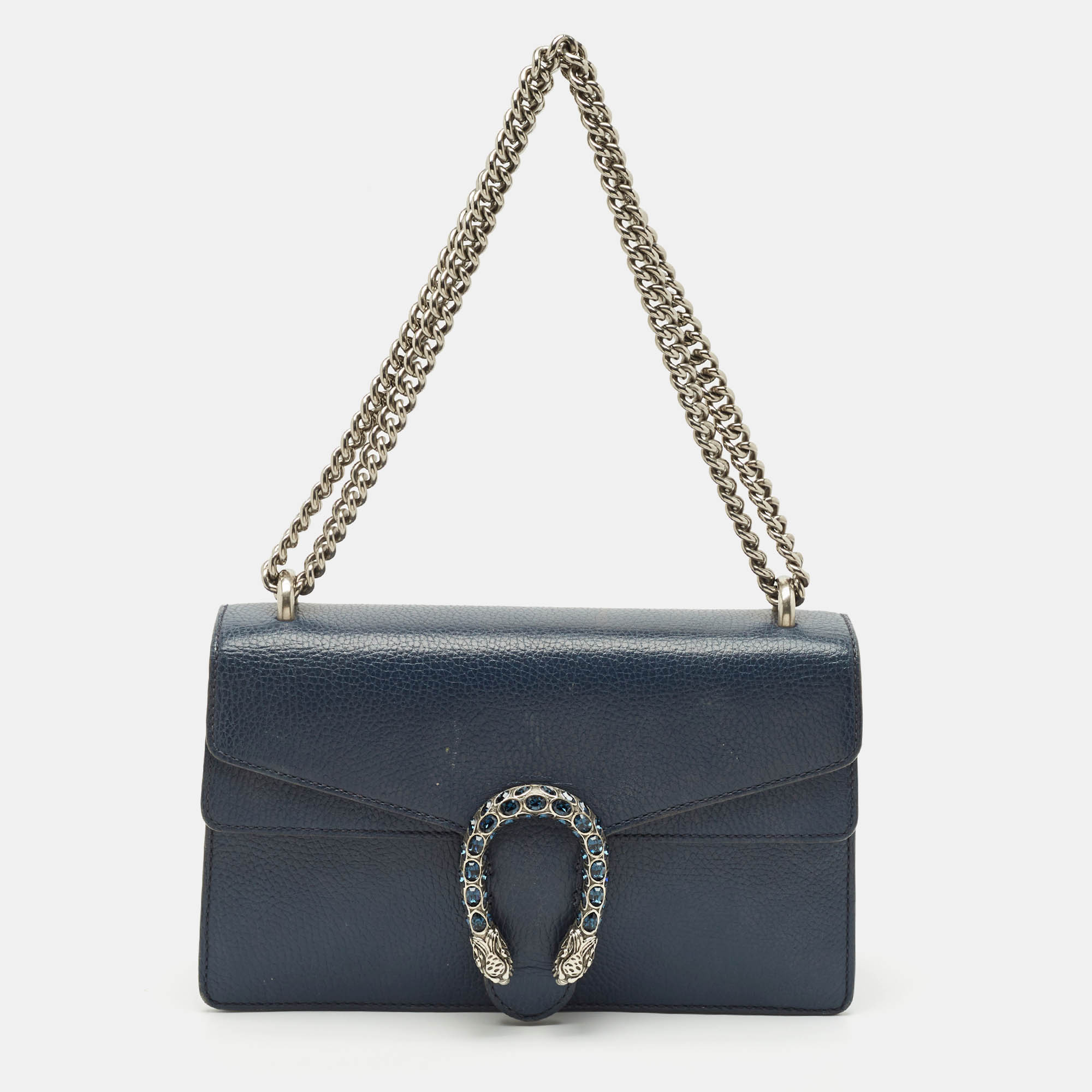 

Gucci Navy Blue Leather  Dionysus Shoulder Bag