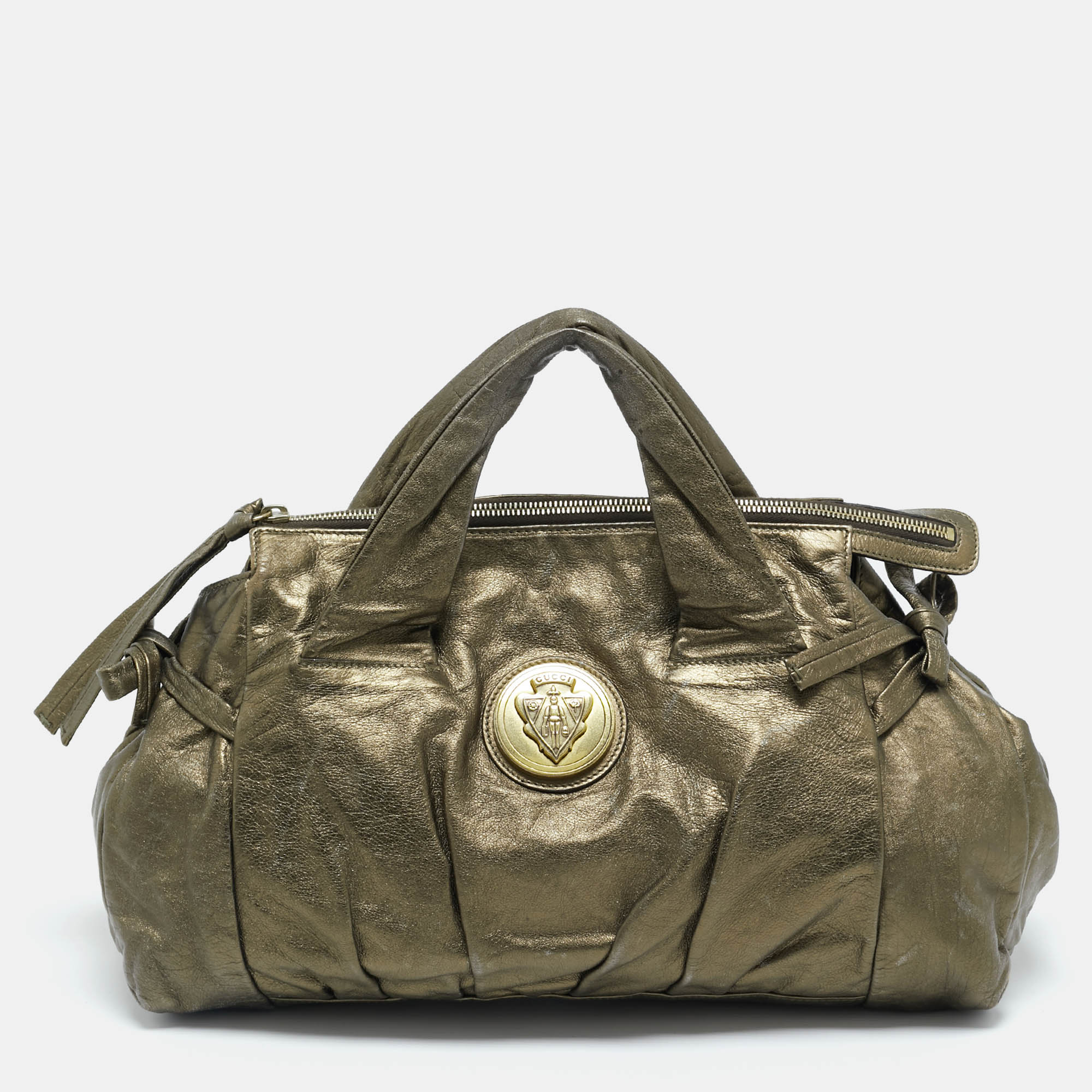 

Gucci Metallic Leather Hysteria Satchel