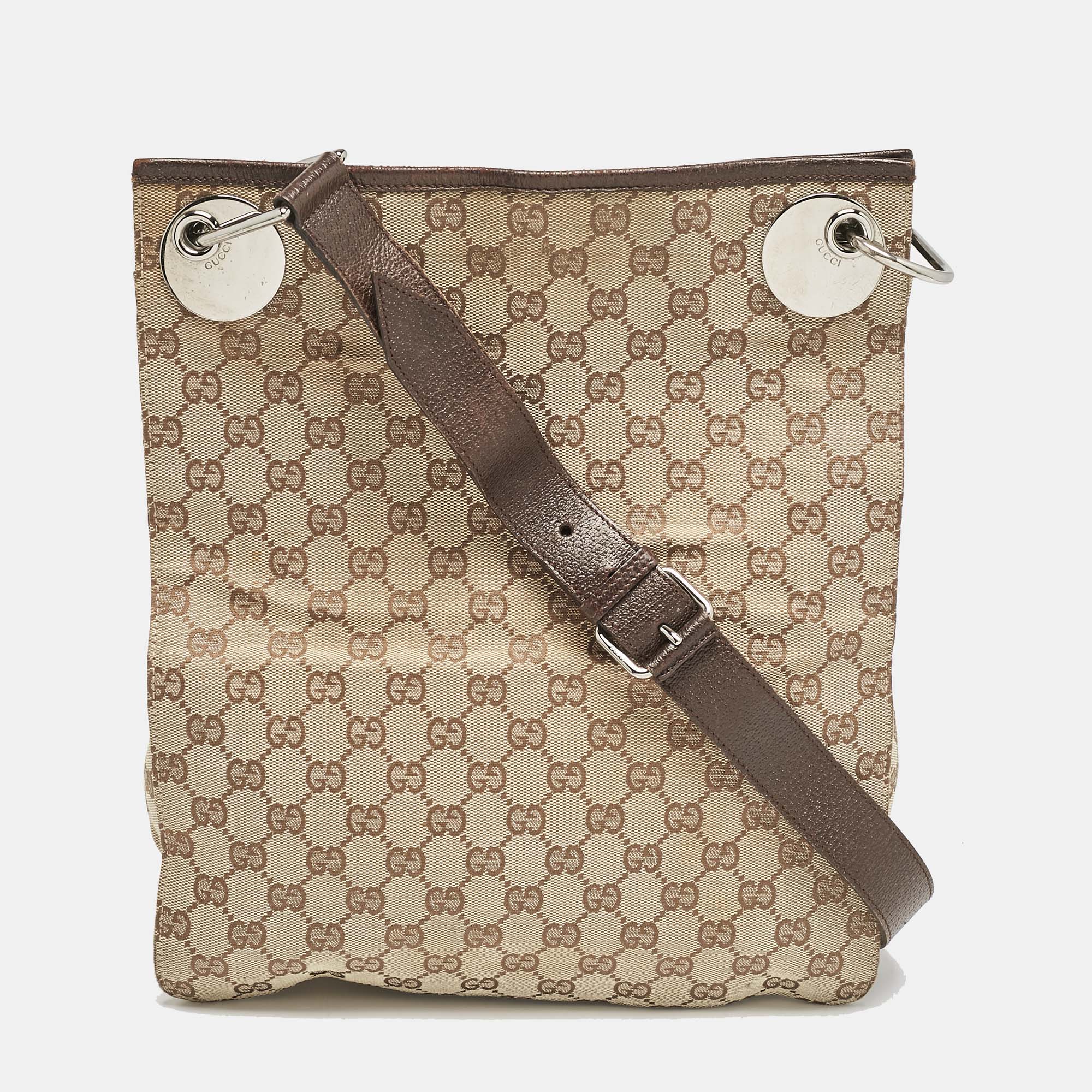 

Gucci Beige/Brown GG Canvas and Leather Eclipse Messenger Bag