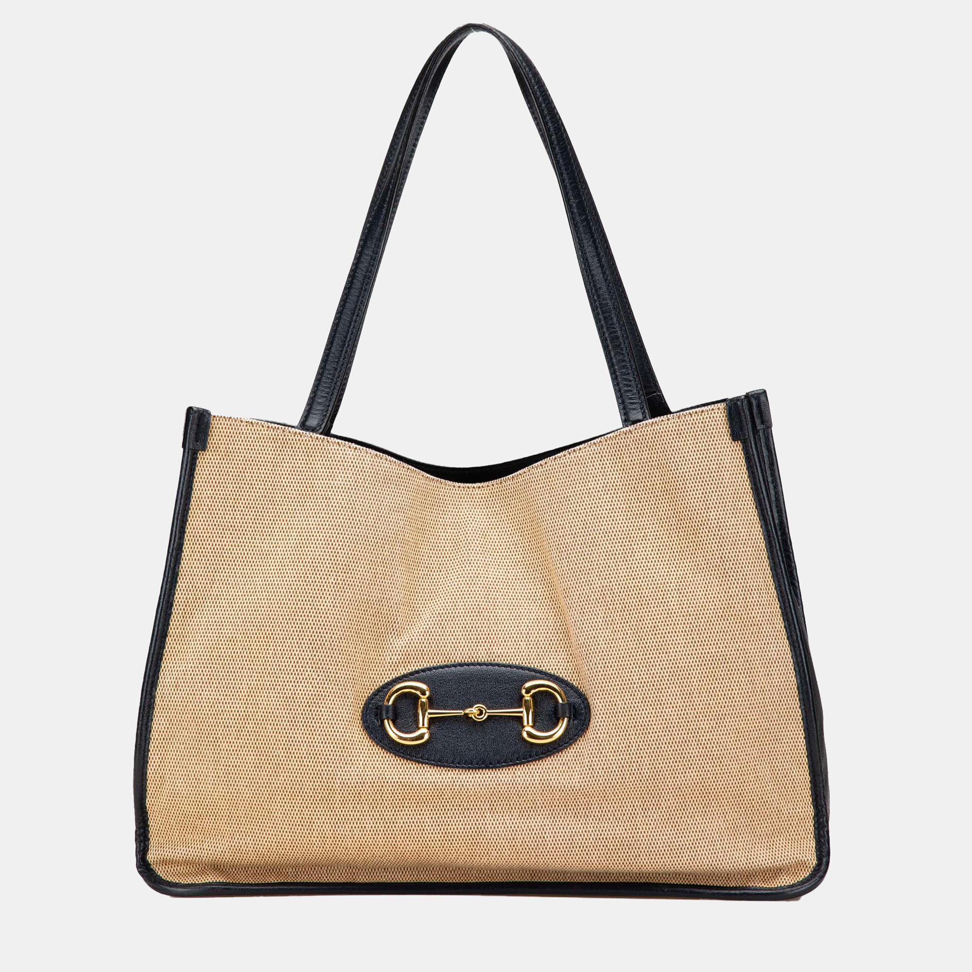 

Gucci Brown Medium Canvas Horsebit 1955 Tote