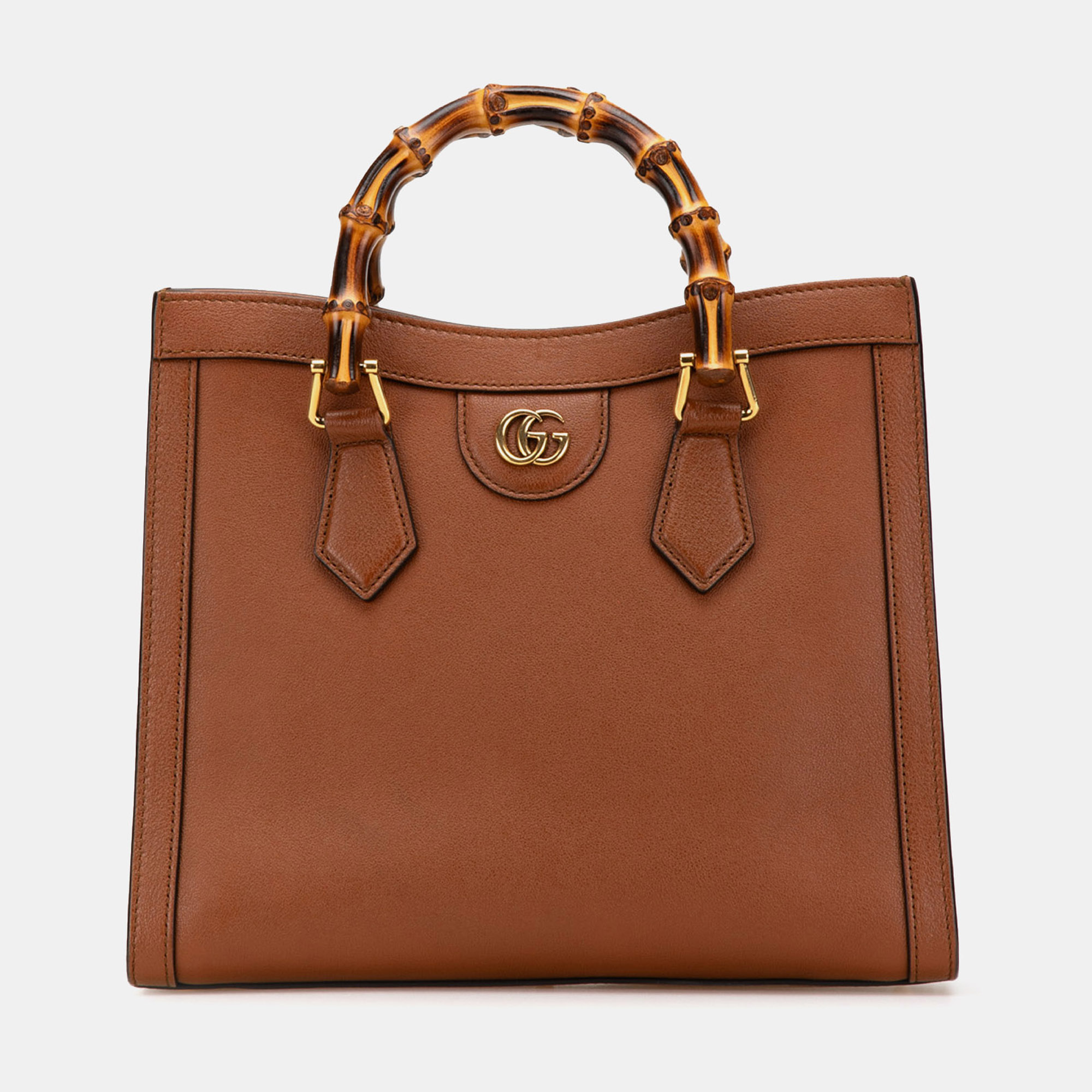 

Gucci Brown Leather Small Bamboo Diana Satchel