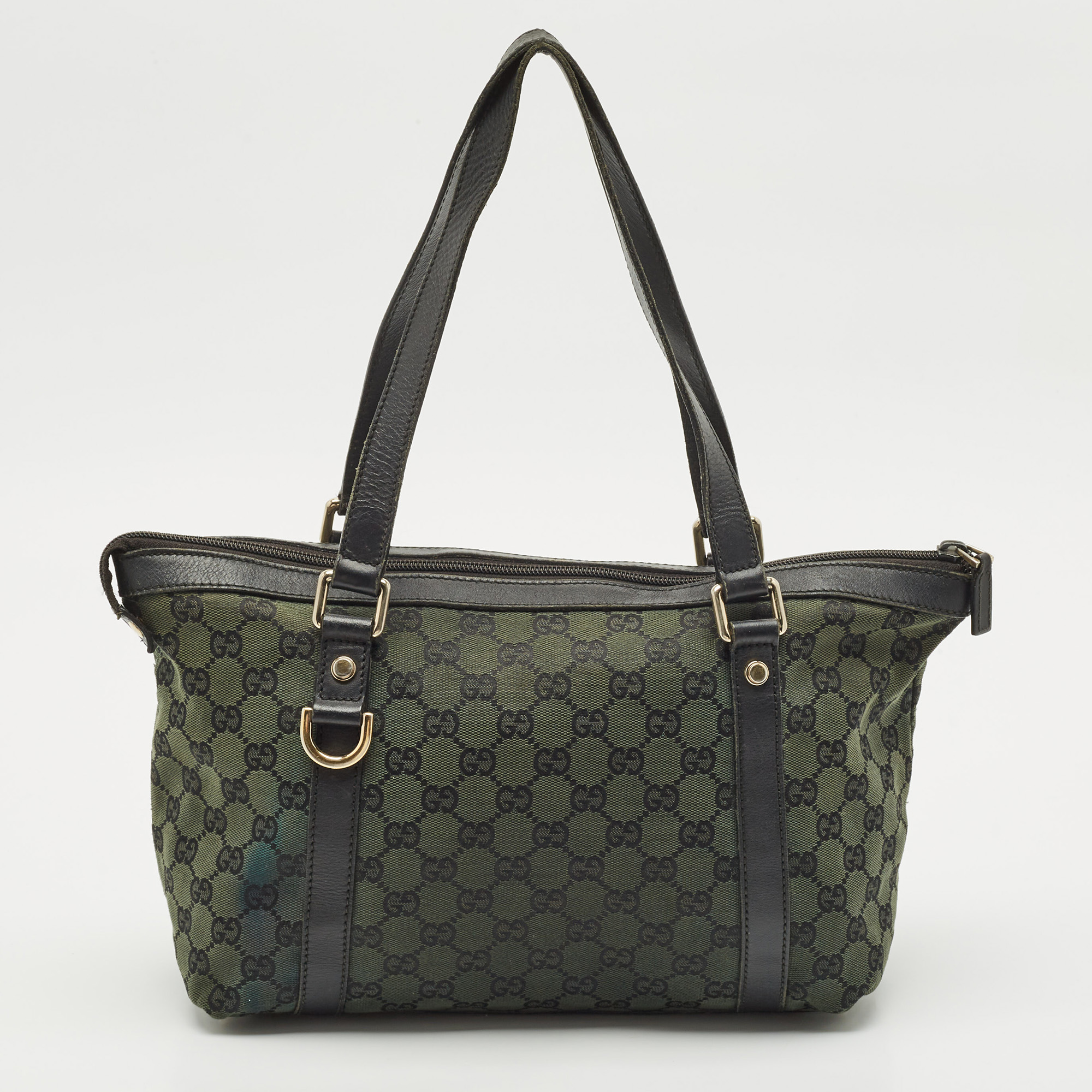

Gucci Green GG Canvas Abbey D-Ring Tote
