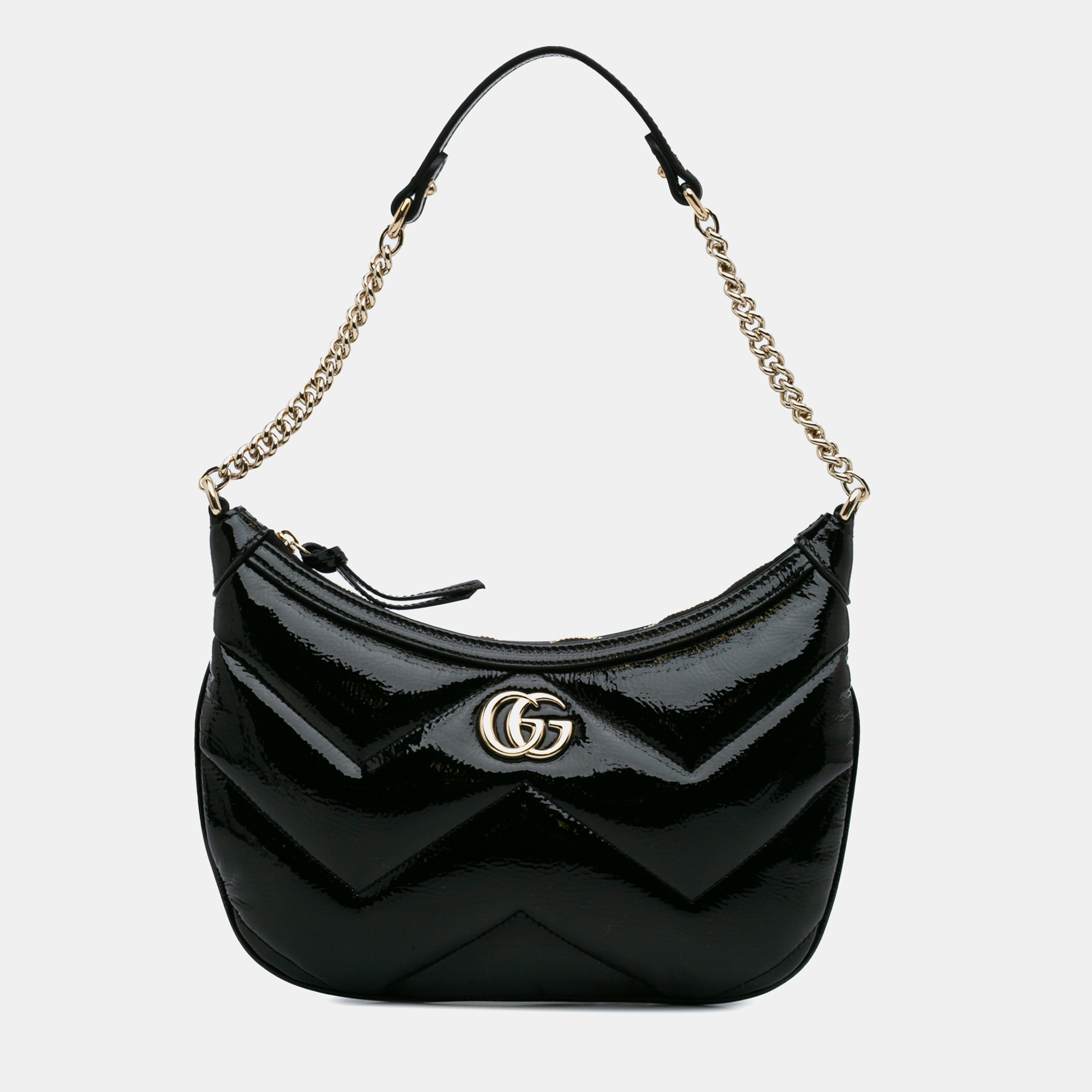 

Gucci Black Patent Marmont Matelasse Shoulder Bag