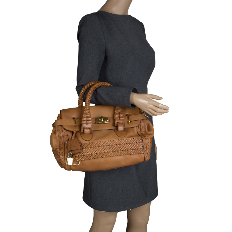 

Gucci Brown Leather  Handmade Top Handle Satchel