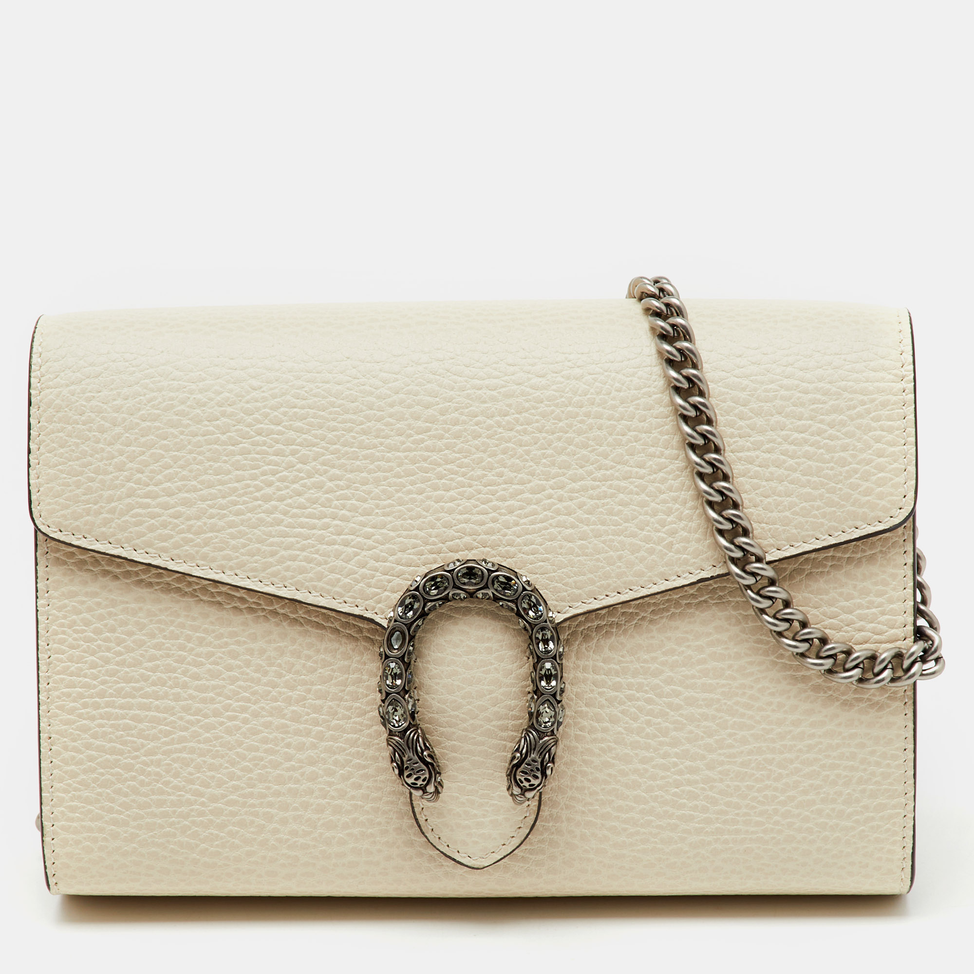 

Gucci White Leather Dionysus Wallet on Chain