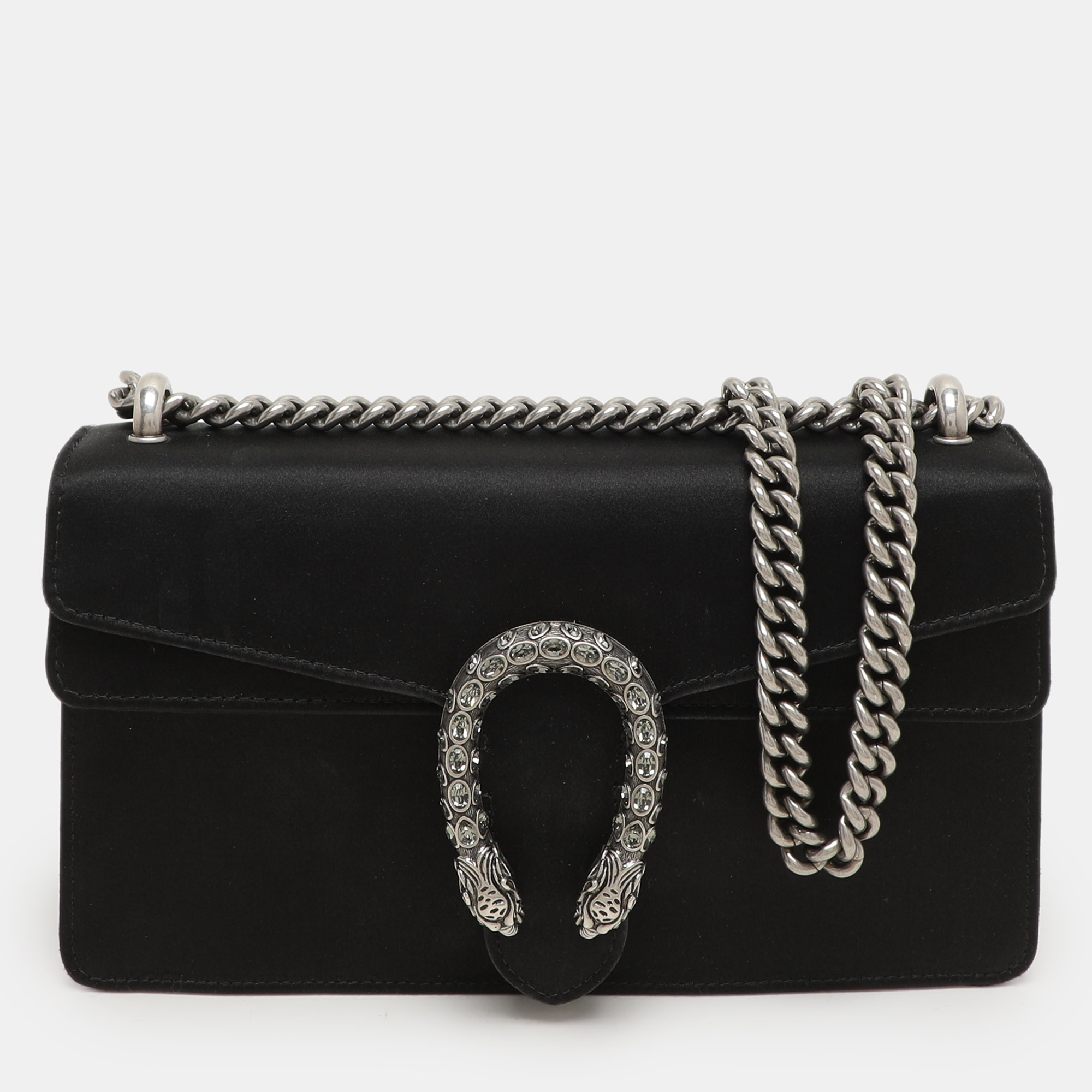 

Gucci Black Satin Medium Dionysus Shoulder Bag