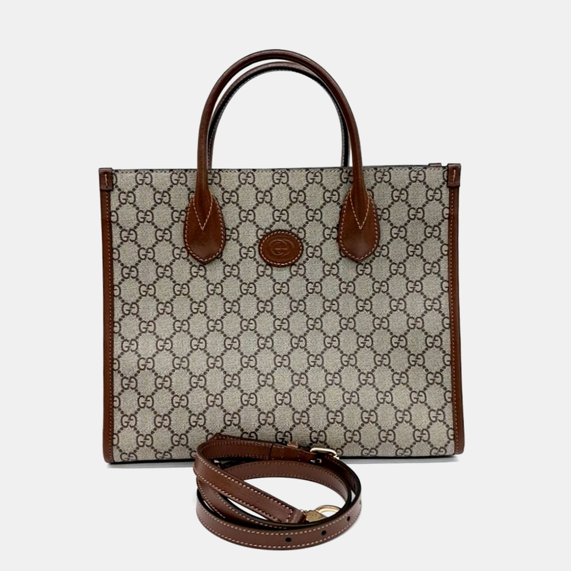 

Gucci Beige Canvas GG small tote bag