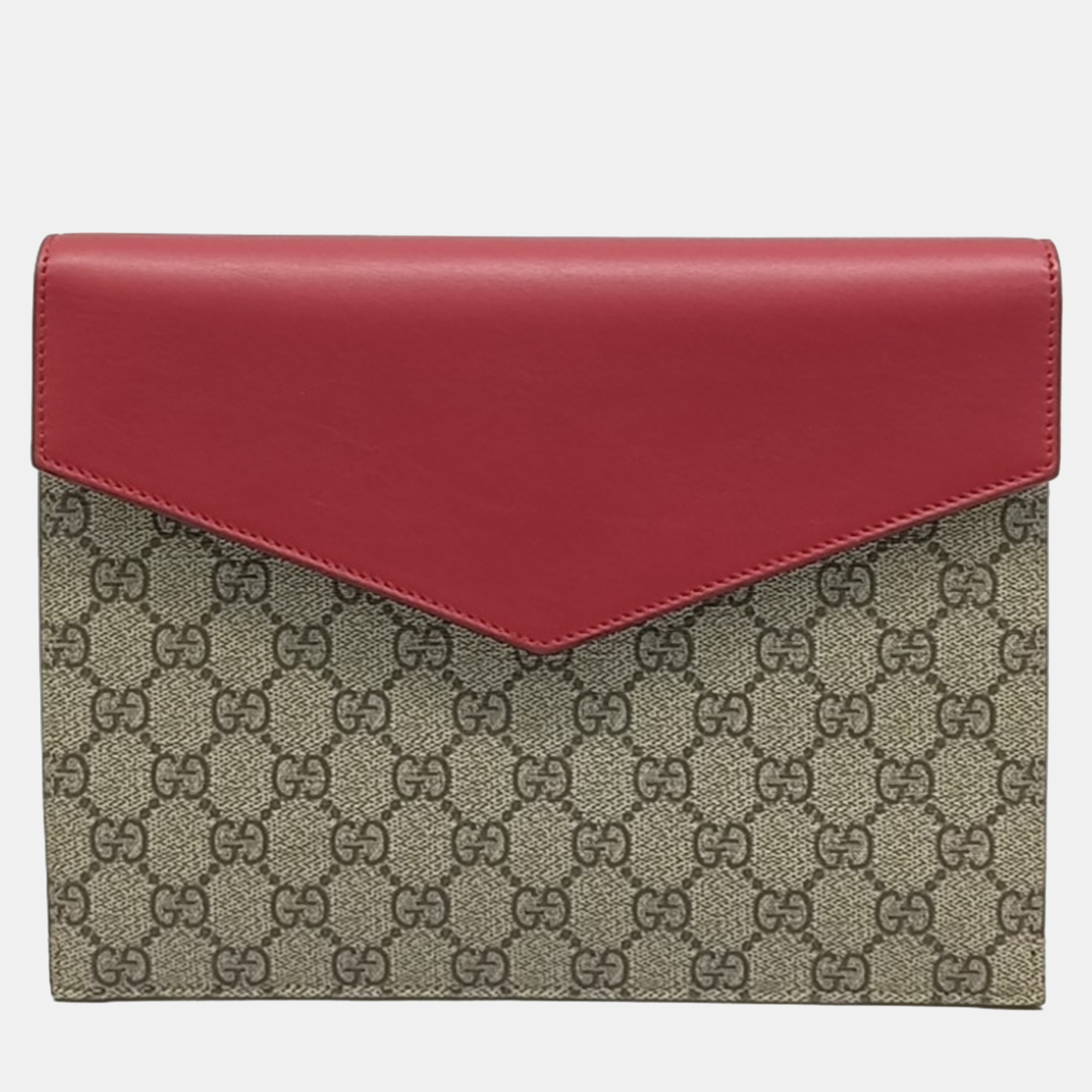 

Gucci Beige Red PVC Clutch