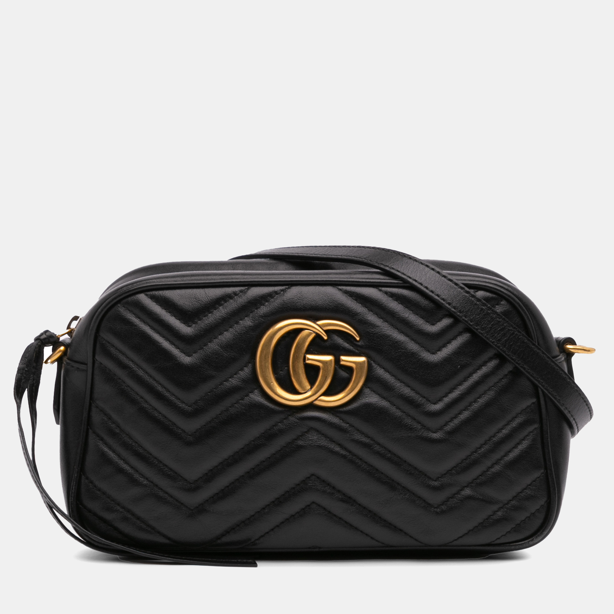 

Gucci Black Small GG Marmont Matelasse Leather Crossbody