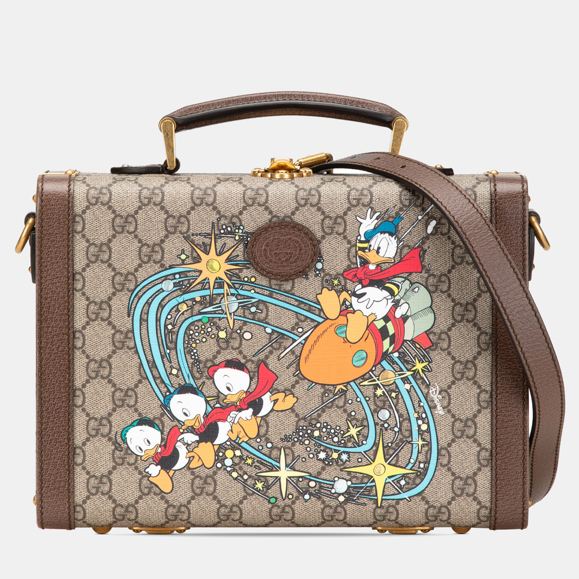 

Gucci Beige/Brown Disney GG Supreme Donald Duck Savoy Vanity Case