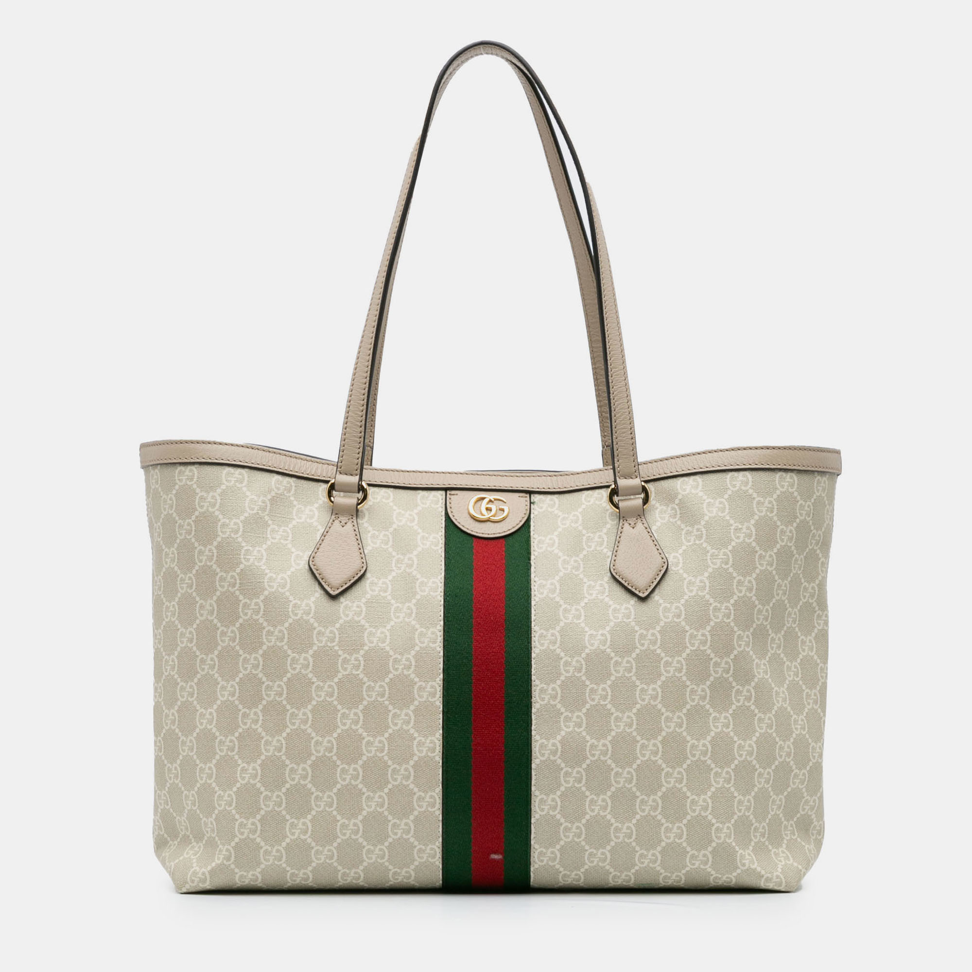 

Gucci Beige Medium GG Supreme Ophidia Tote