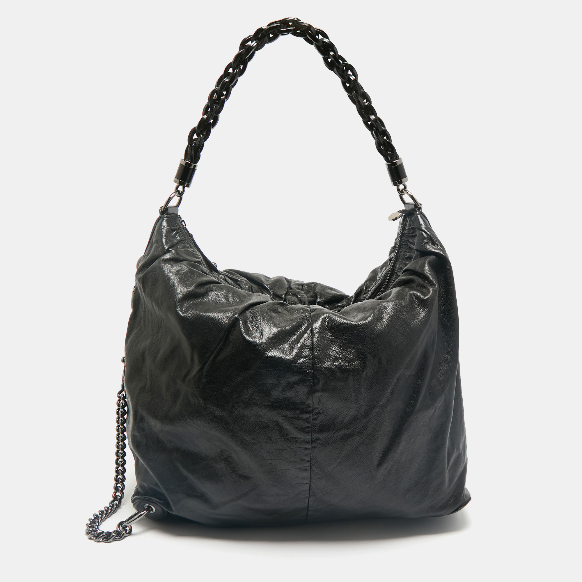 

Gucci Black Soft Leather Galaxy Hobo