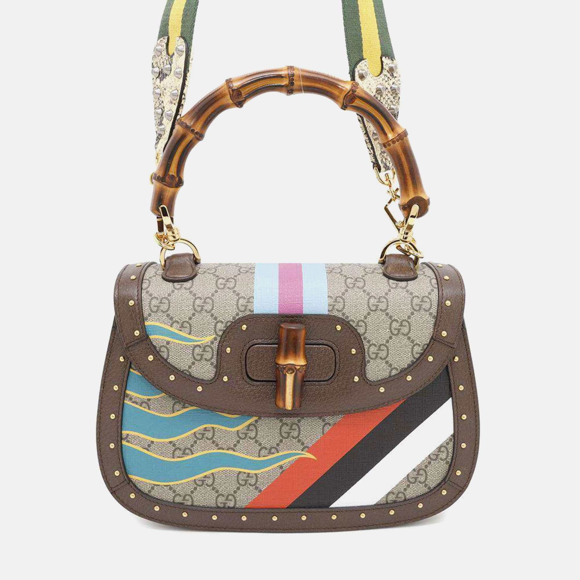 

Gucci Handbag Gg Supreme Bamboo 1947 Medium, Beige