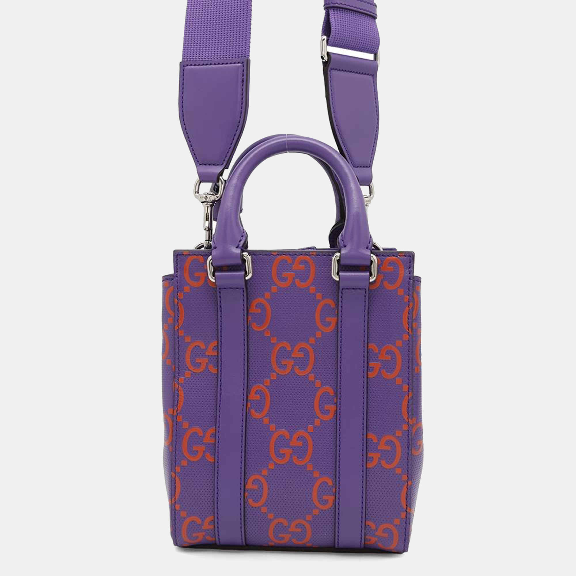 

Gucci Gg Embossed handbag Purple/Orange Leather