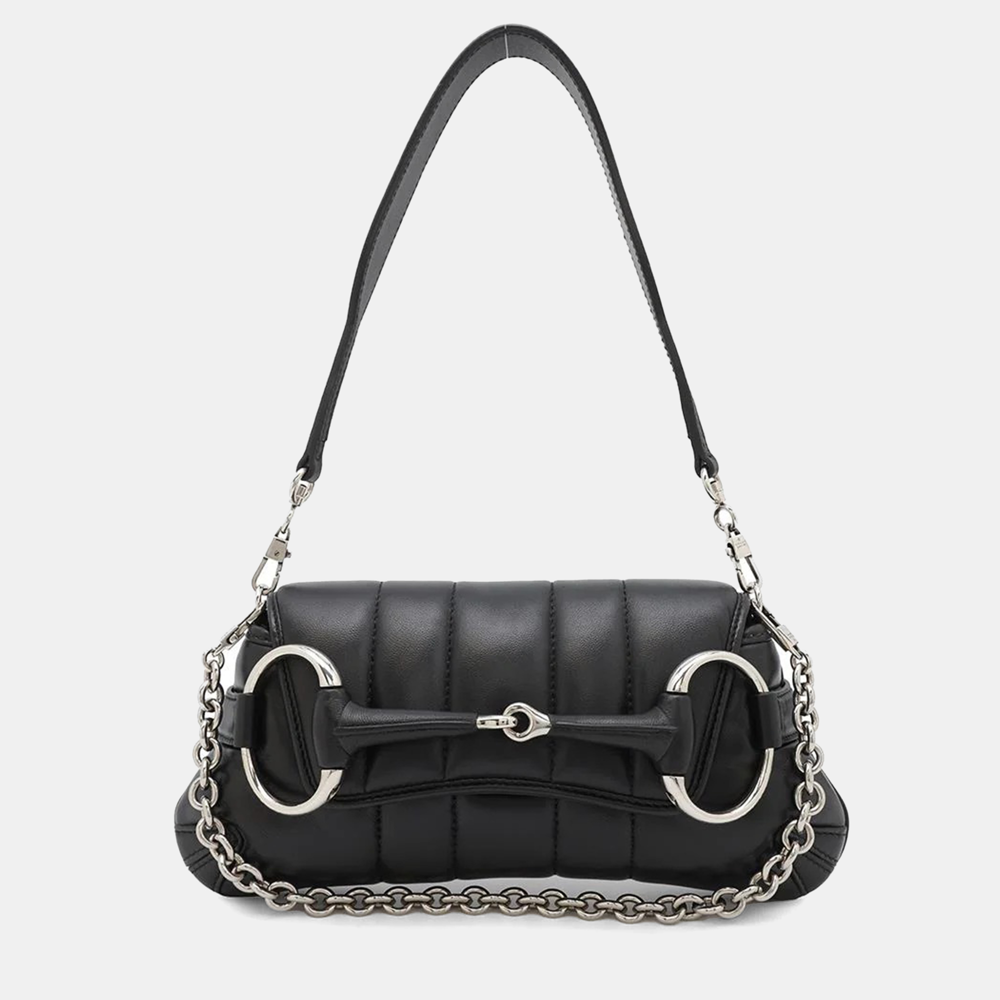

Gucci Horsebit Shoulder Bag Black Leather