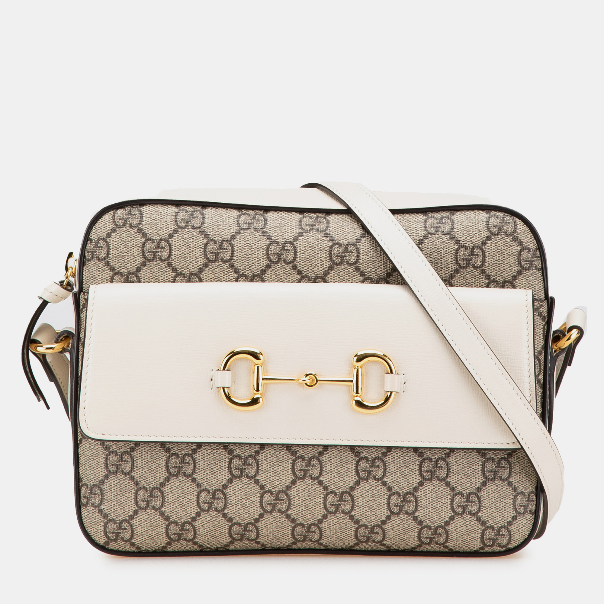 

Gucci Beige/Brown Small GG Supreme Horsebit 1955 Crossbody
