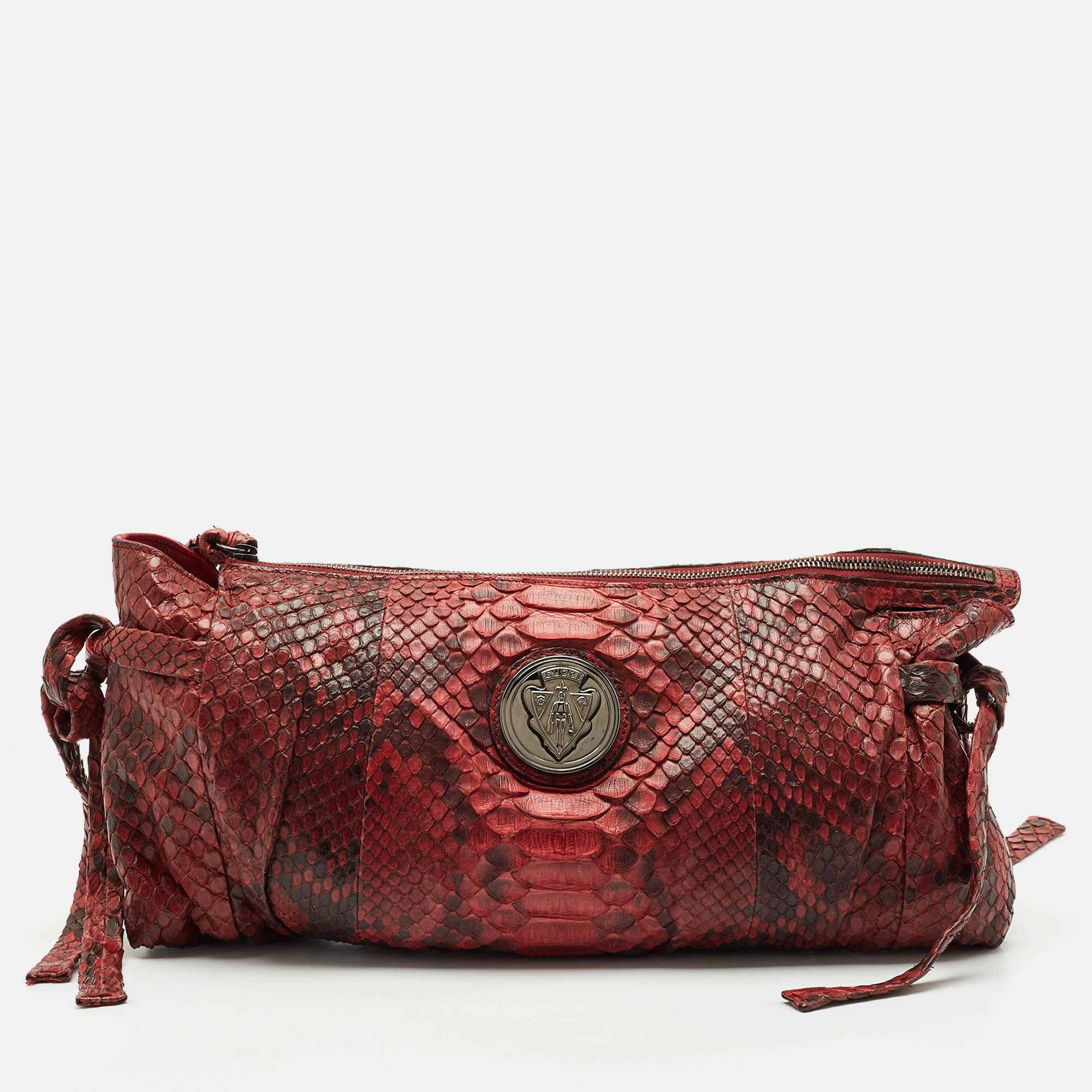 

Gucci Red Python  Hysteria Clutch