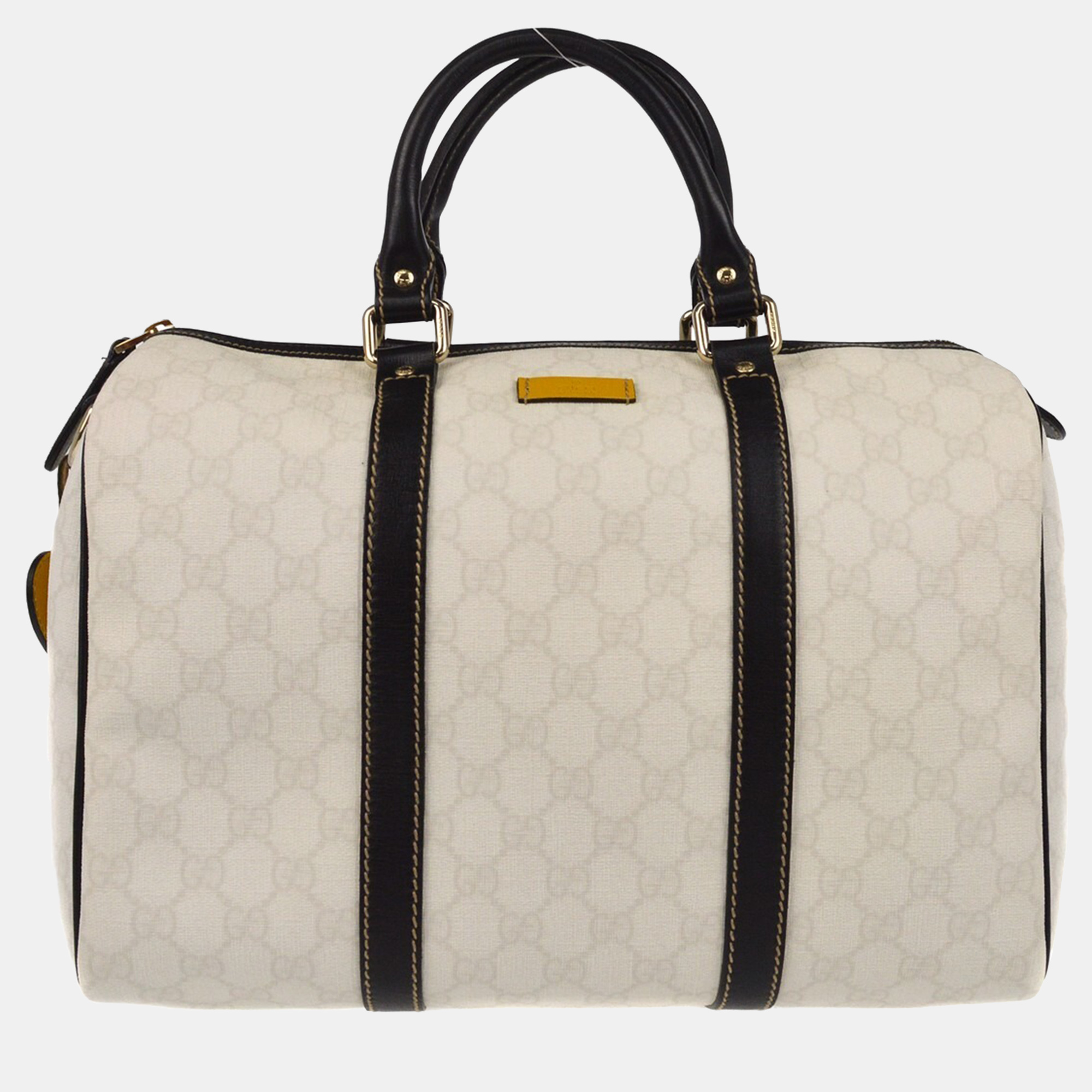 

Gucci White Black GG Supreme Duffle Bag