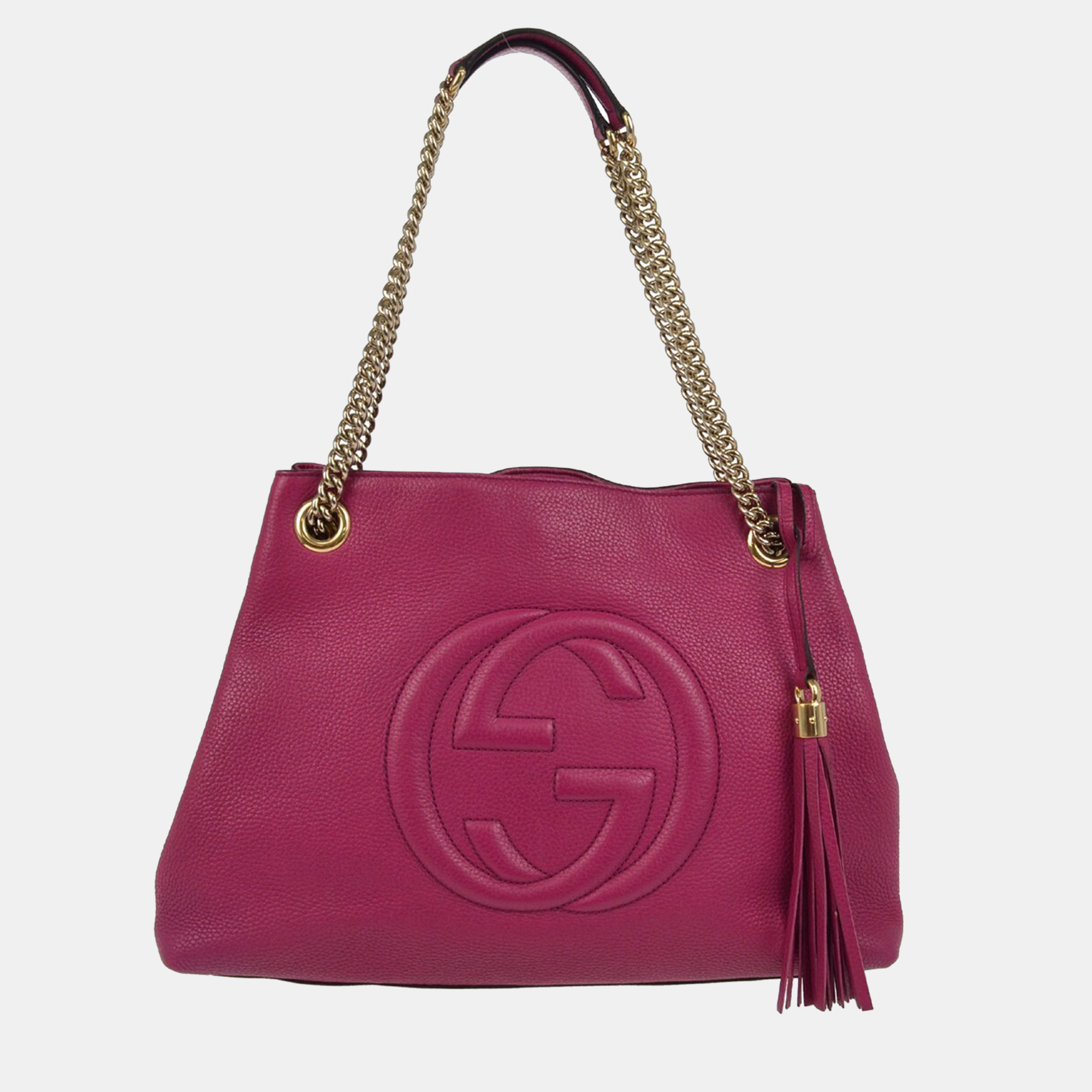 

Gucci Pink Purple Soho Tote Handbag