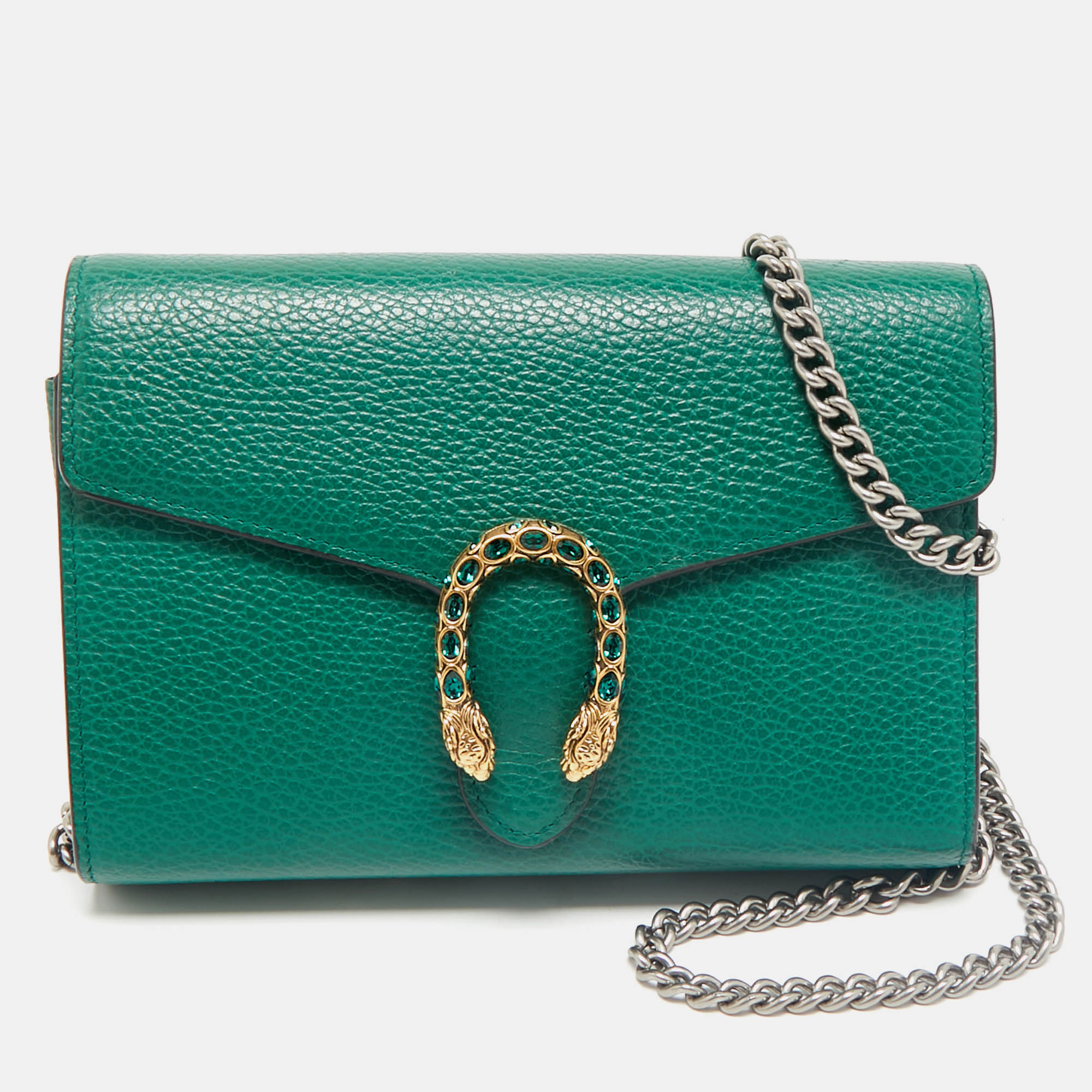 

Gucci Green Leather Dionysus Wallet on Chain