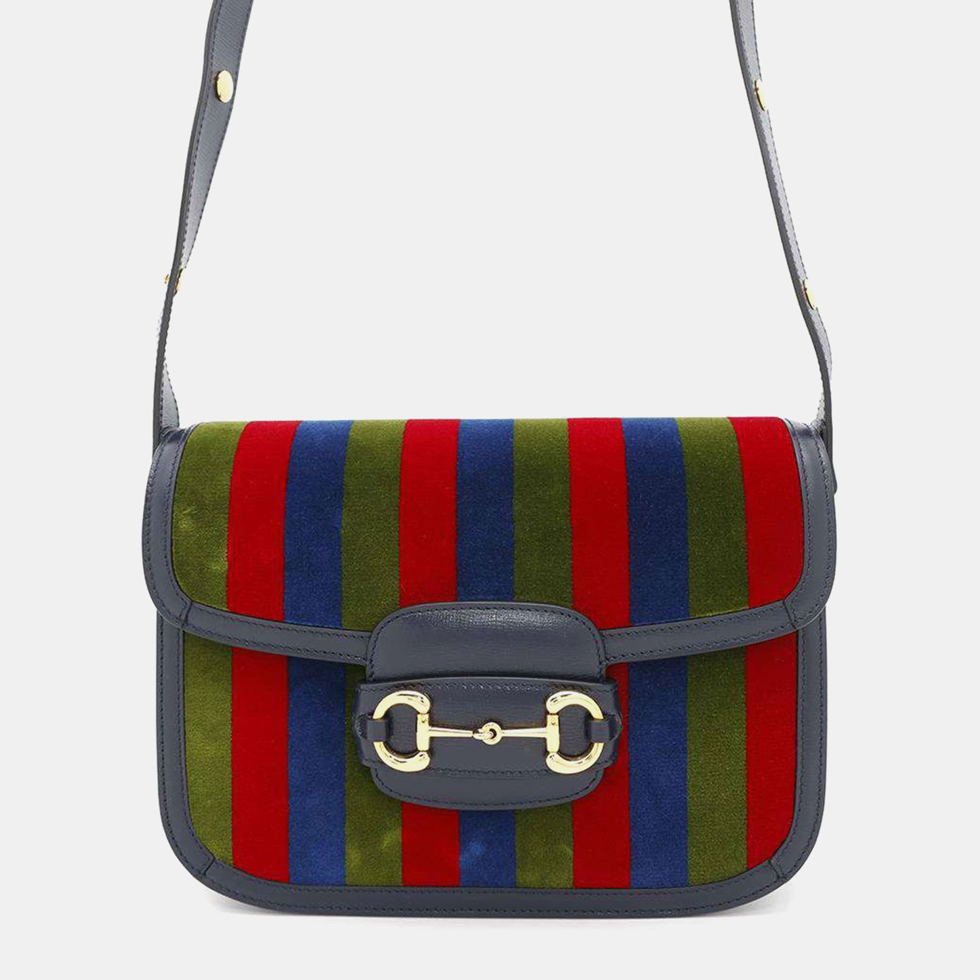 

Gucci Multicolor Velour Leather Horsebit 1955 Bag