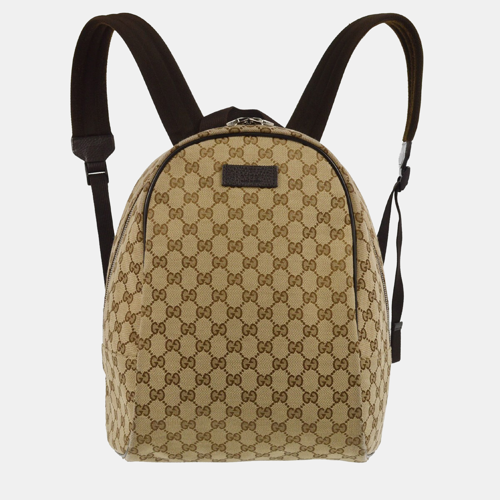 

Gucci Beige Canvas Leather GG Backpack