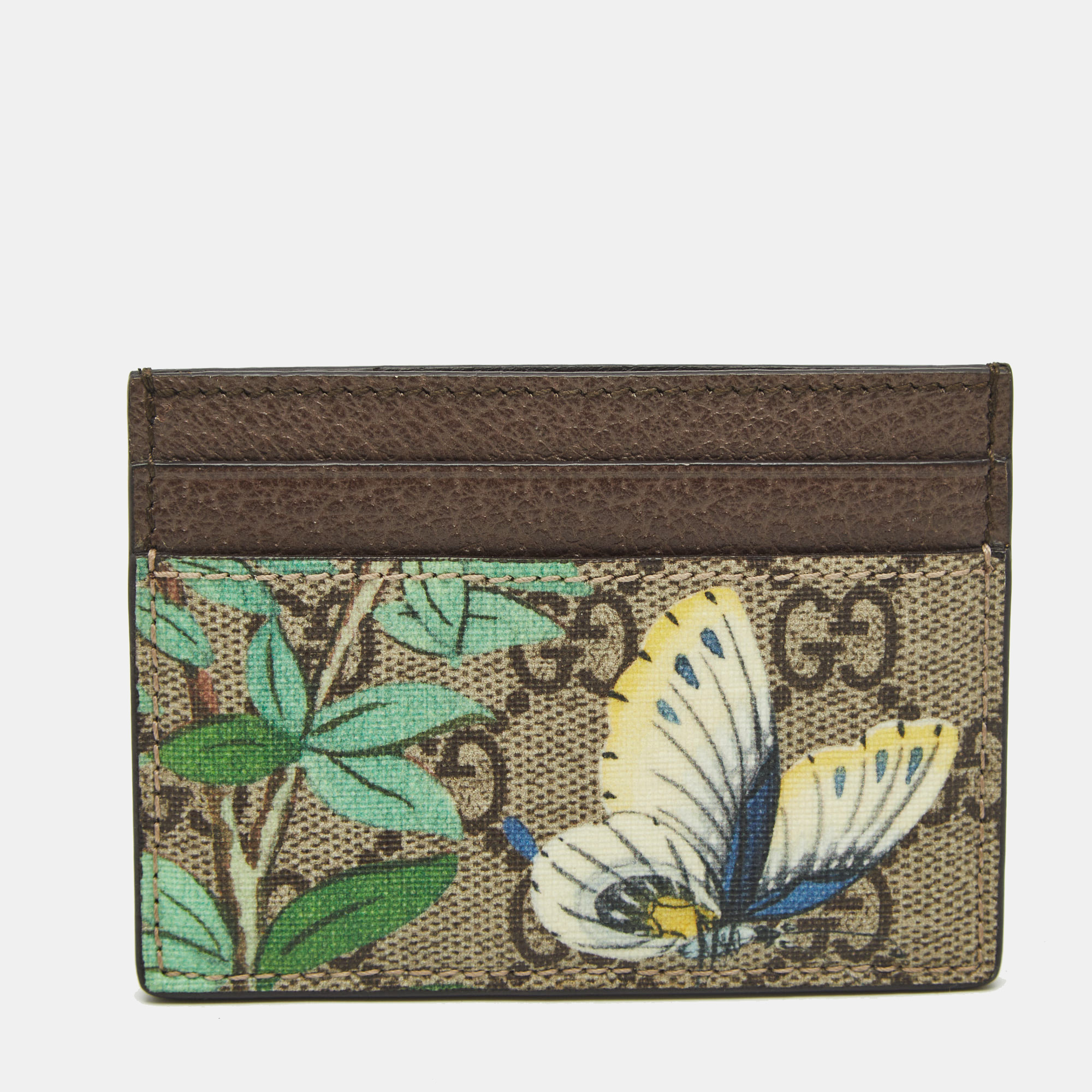 

Gucci Multicolor Tian GG Supreme Canvas and Leather Card Holder
