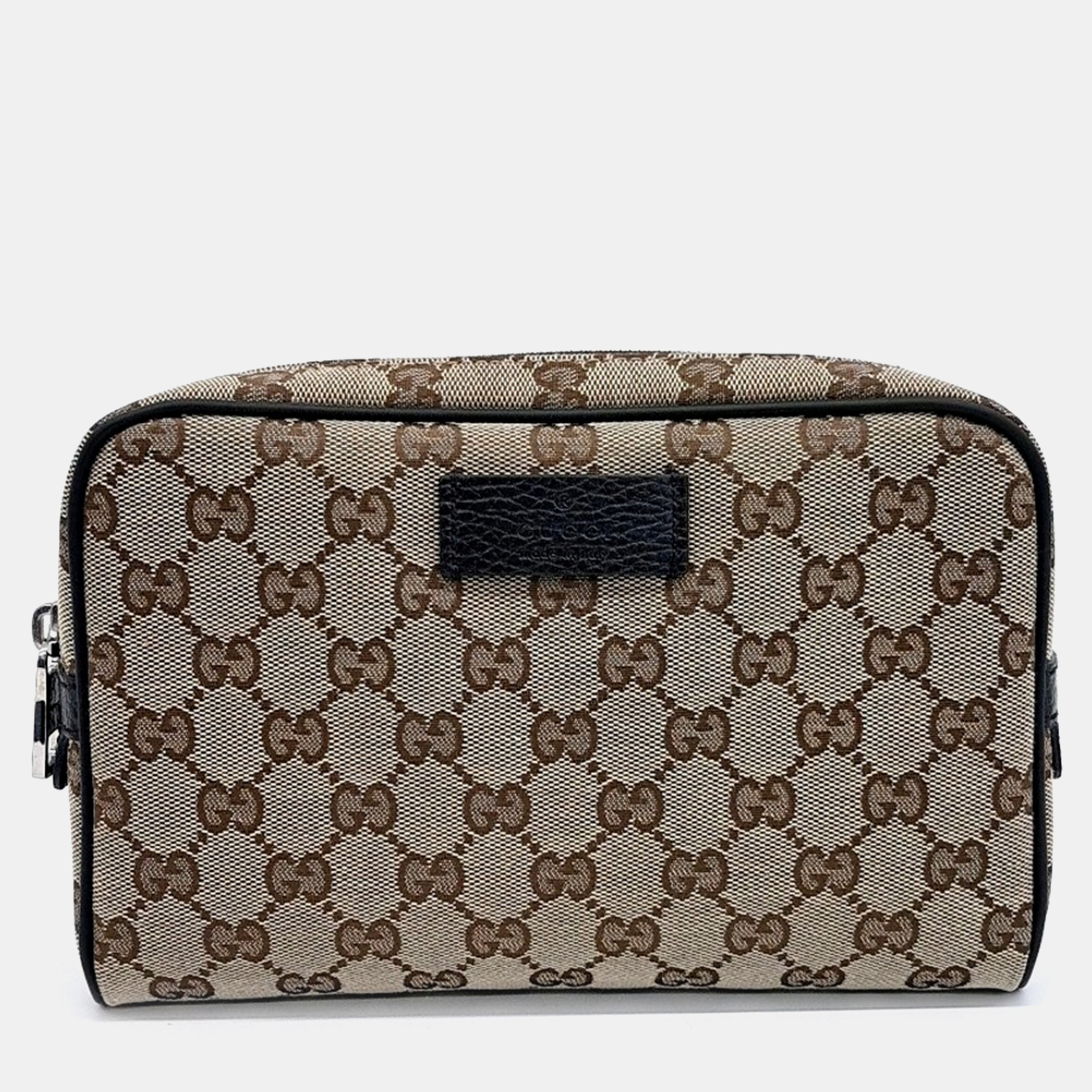 

Gucci Beige Brown Fabric Jacquard Hip Sack bag