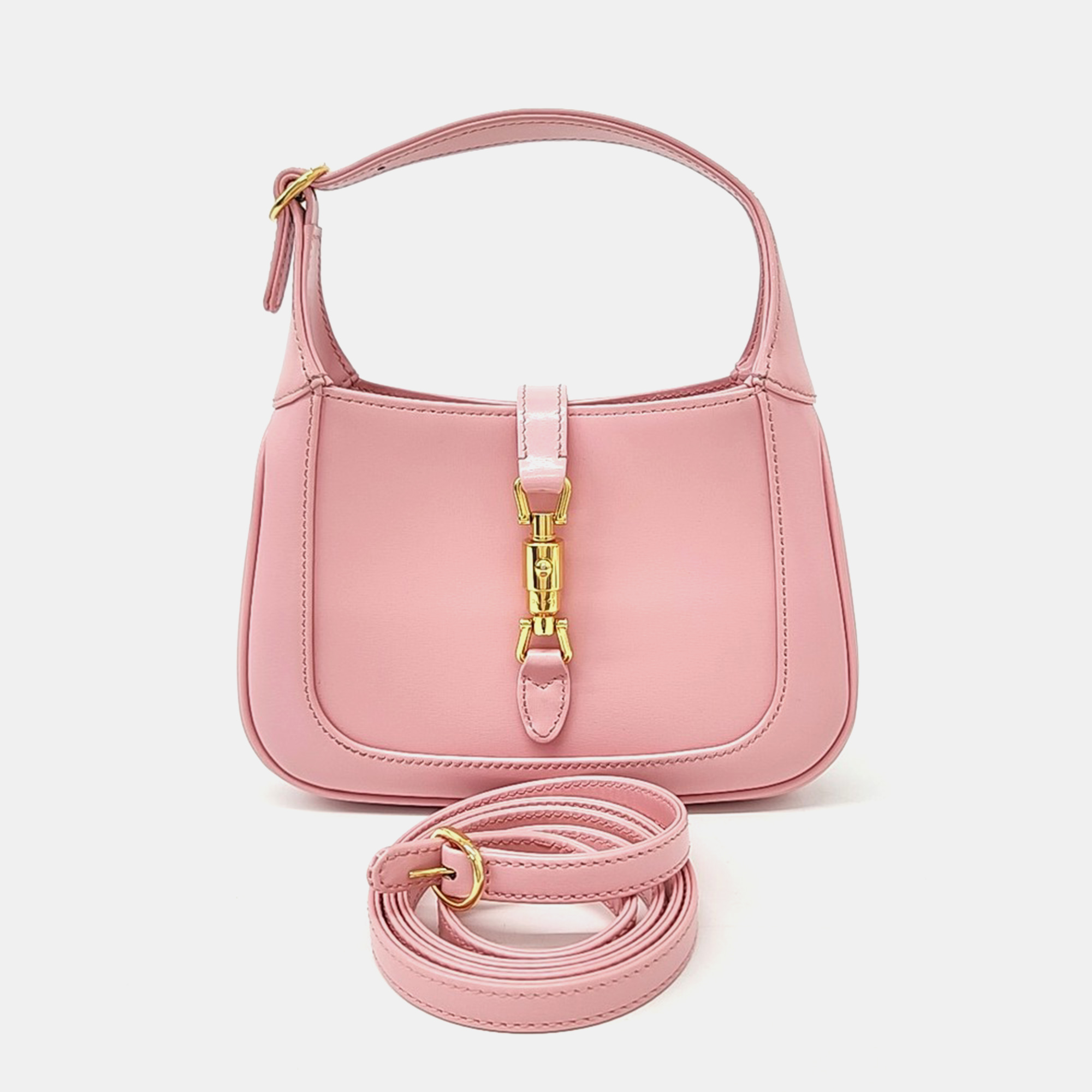 

Gucci Pink Leather Jackie 1961 Mini Hobo Bag