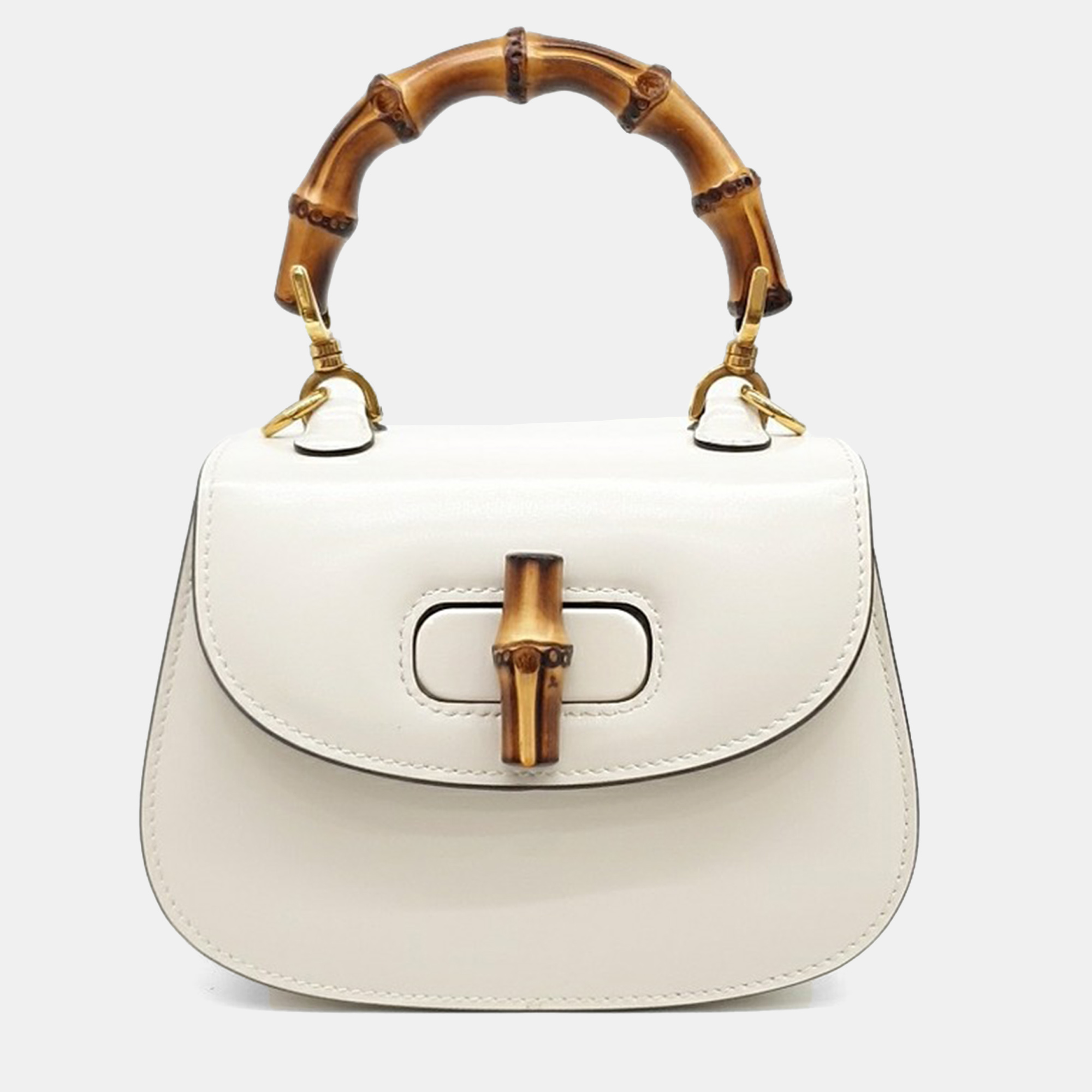 

Gucci Cream Leather 1947 Mini Top Handle Bag