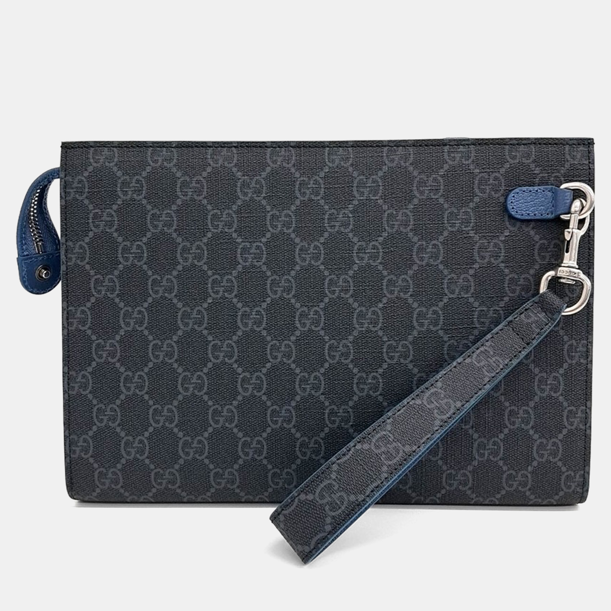

Gucci Grey Canvas GG Detail Clutch