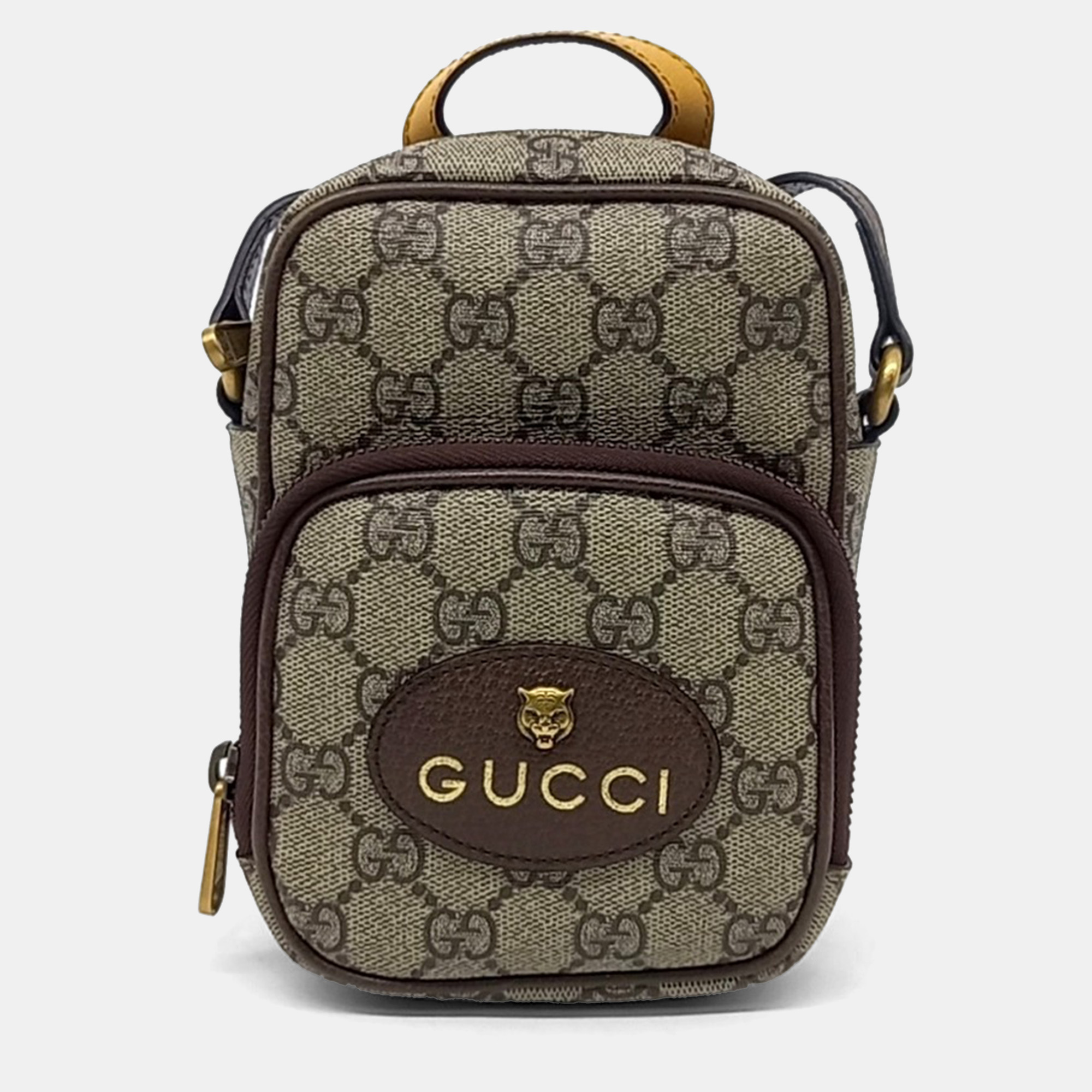 

Gucci Beige Brown Coated Canvas Neo Vintage Mini Bag