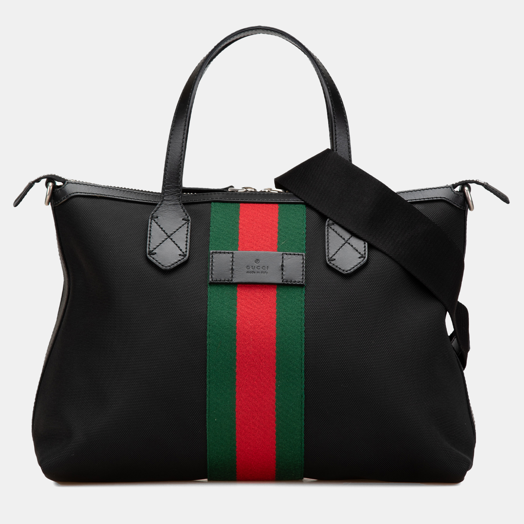 

Gucci Black Techno Canvas Web Satchel