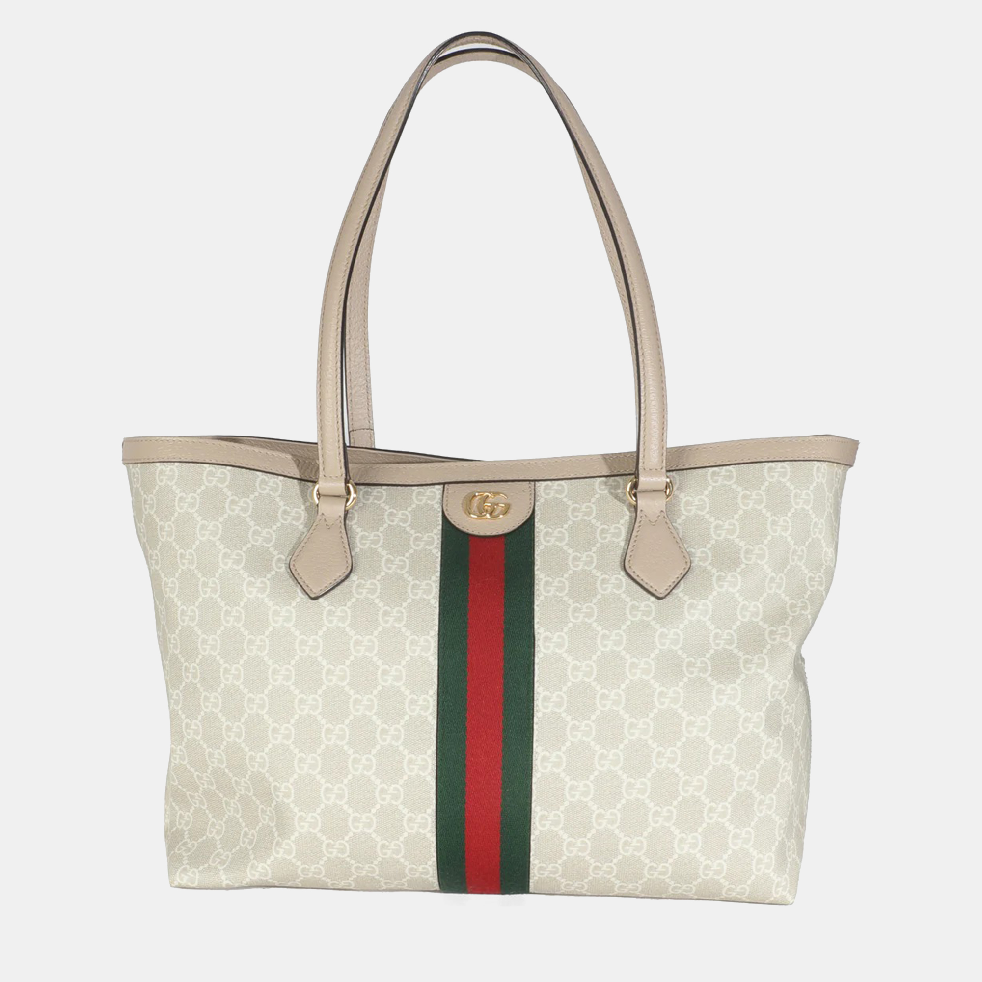 

Gucci White GG Supreme Canvas Medium Ophidia Tote bag