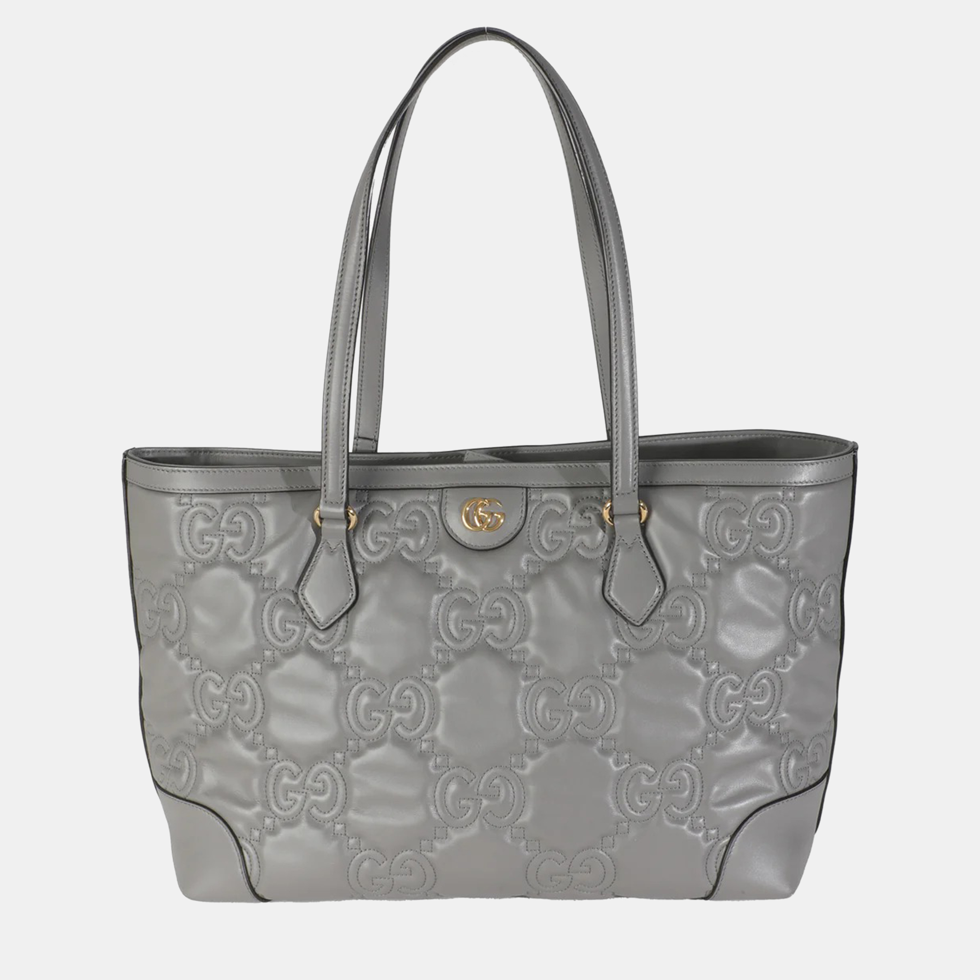 

Gucci Grey GG Matelasse Calfskin Medium Ophidia Tote bag