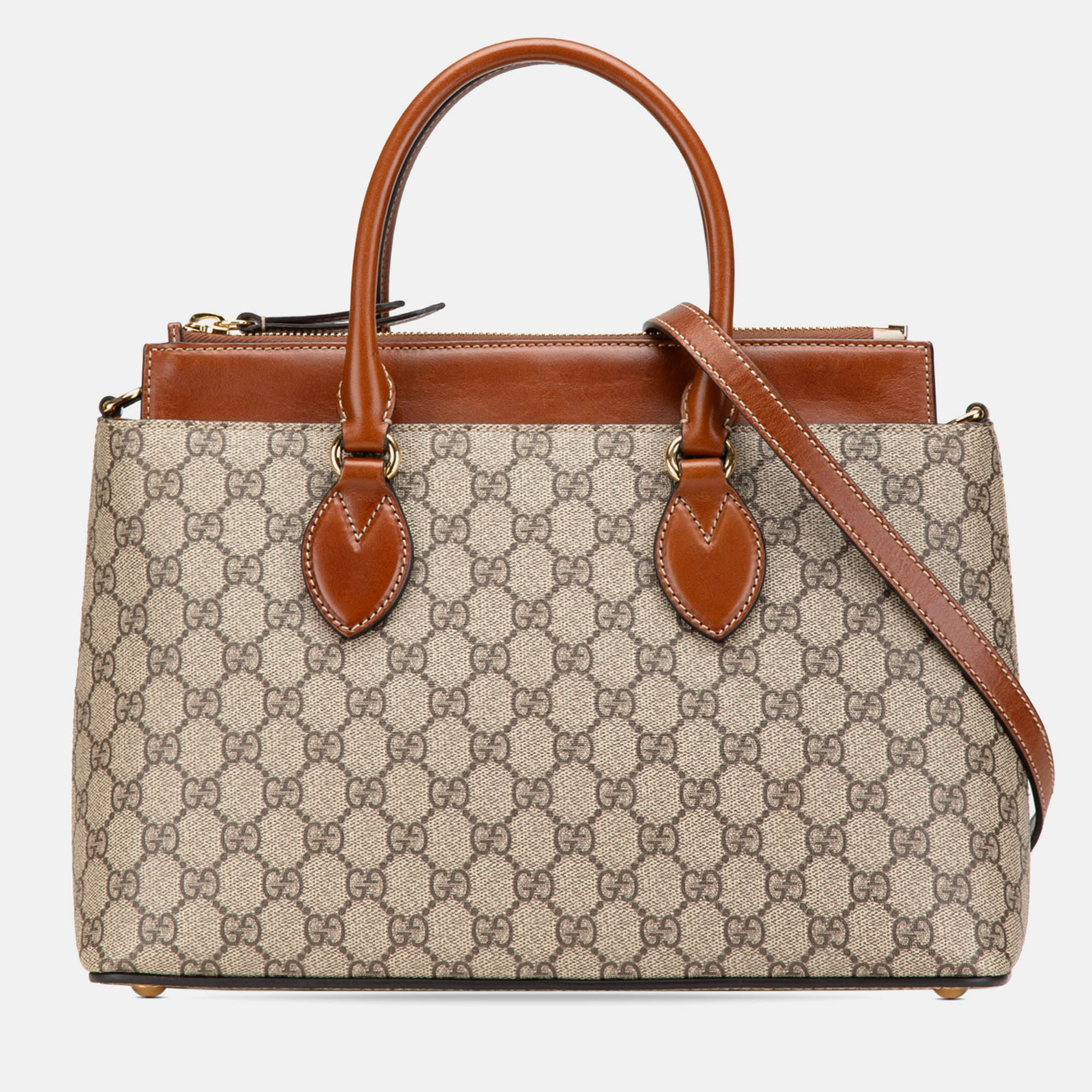 

Gucci Beige GG Supreme Linea A Satchel