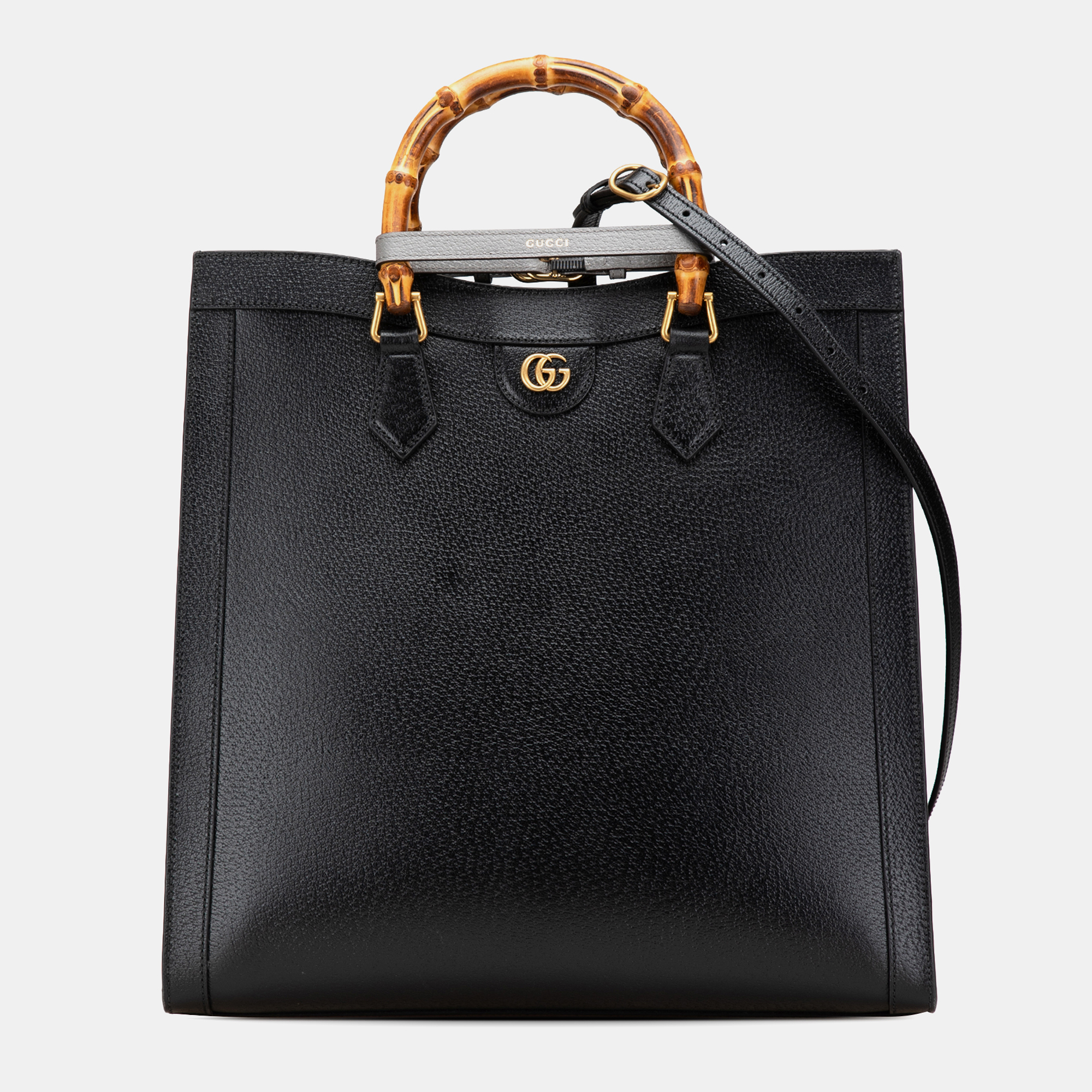 

Gucci Black Maxi Leather Diana Satchel