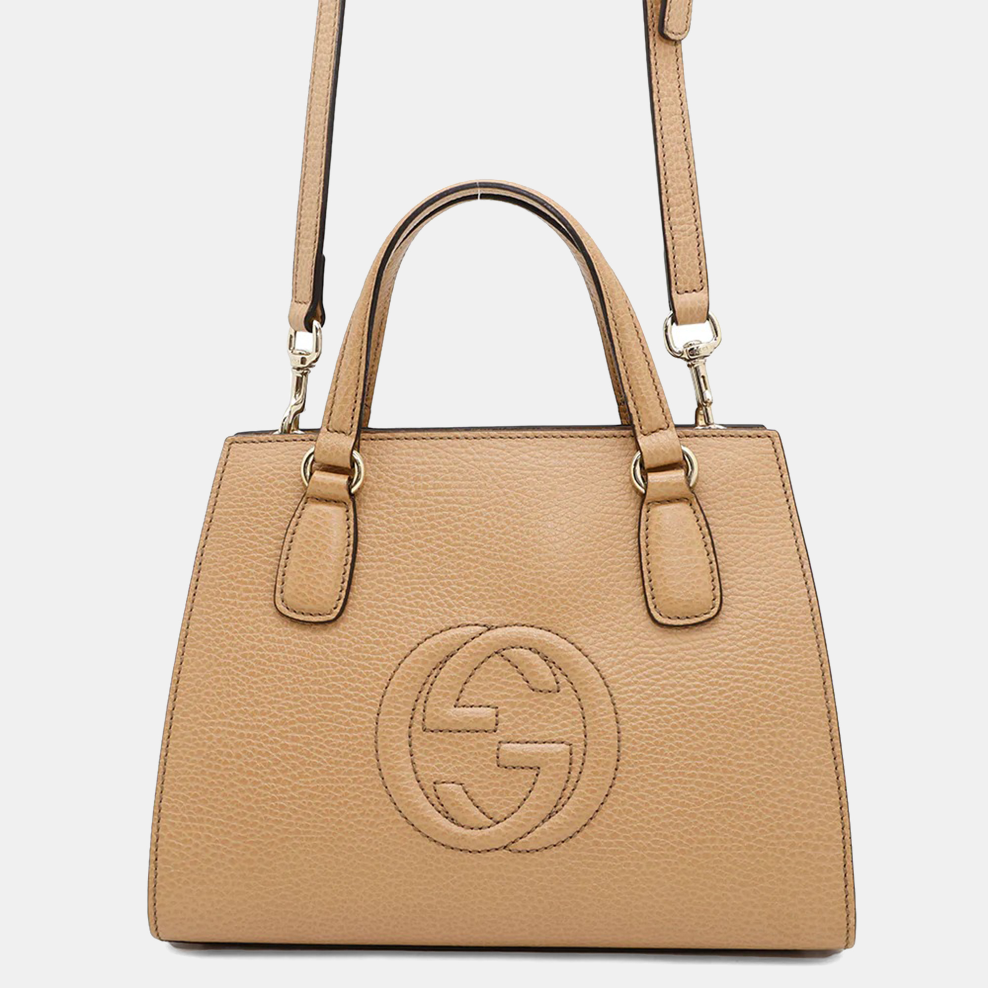 

Gucci Beige Leather Soho Interlocking 2Way Tote Bag