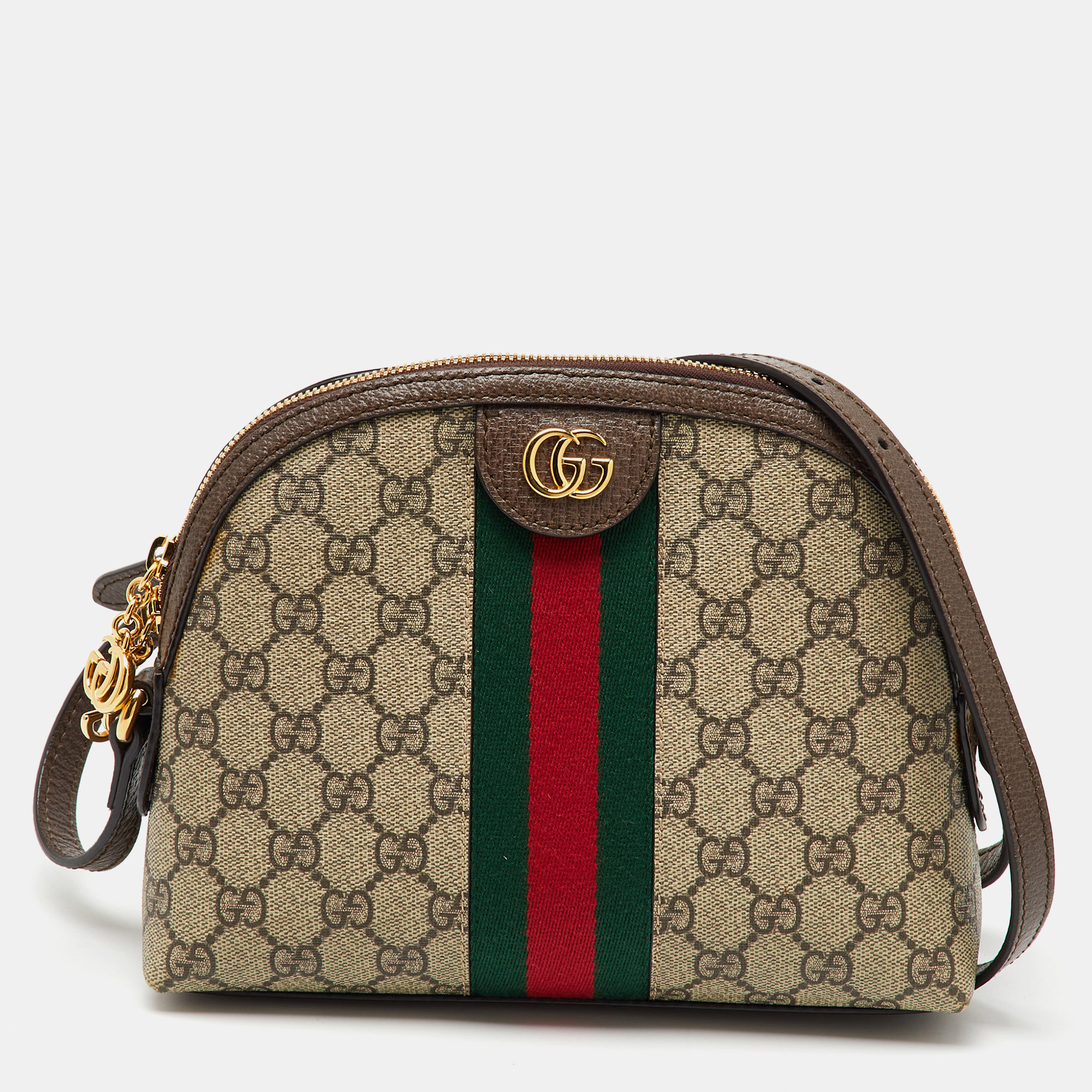

Gucci Beige/Brown GG Supreme Canvas and Leather Ophidia Bag