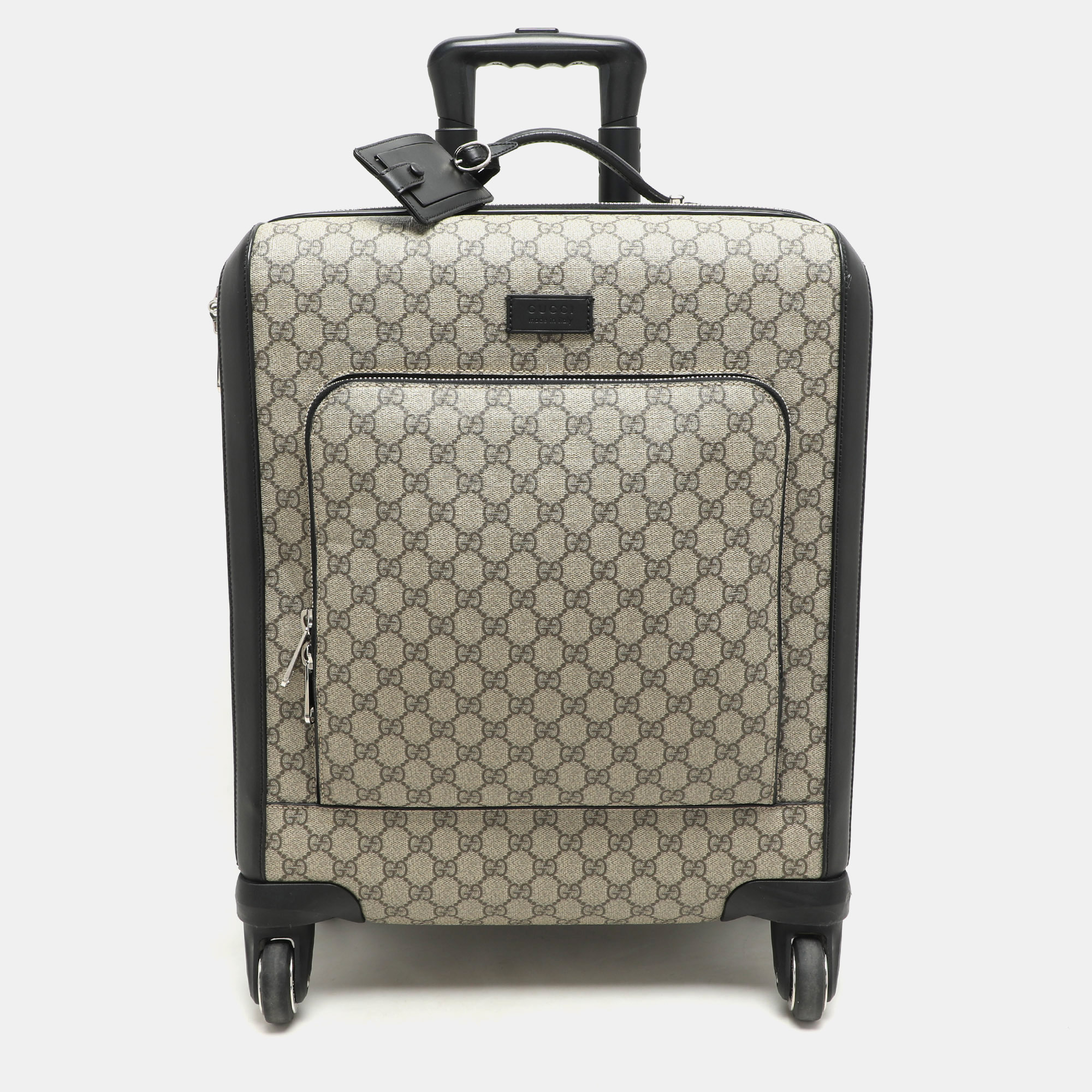 

Gucci Beige/Black GG Supreme and Leather Small Cabin Trolley