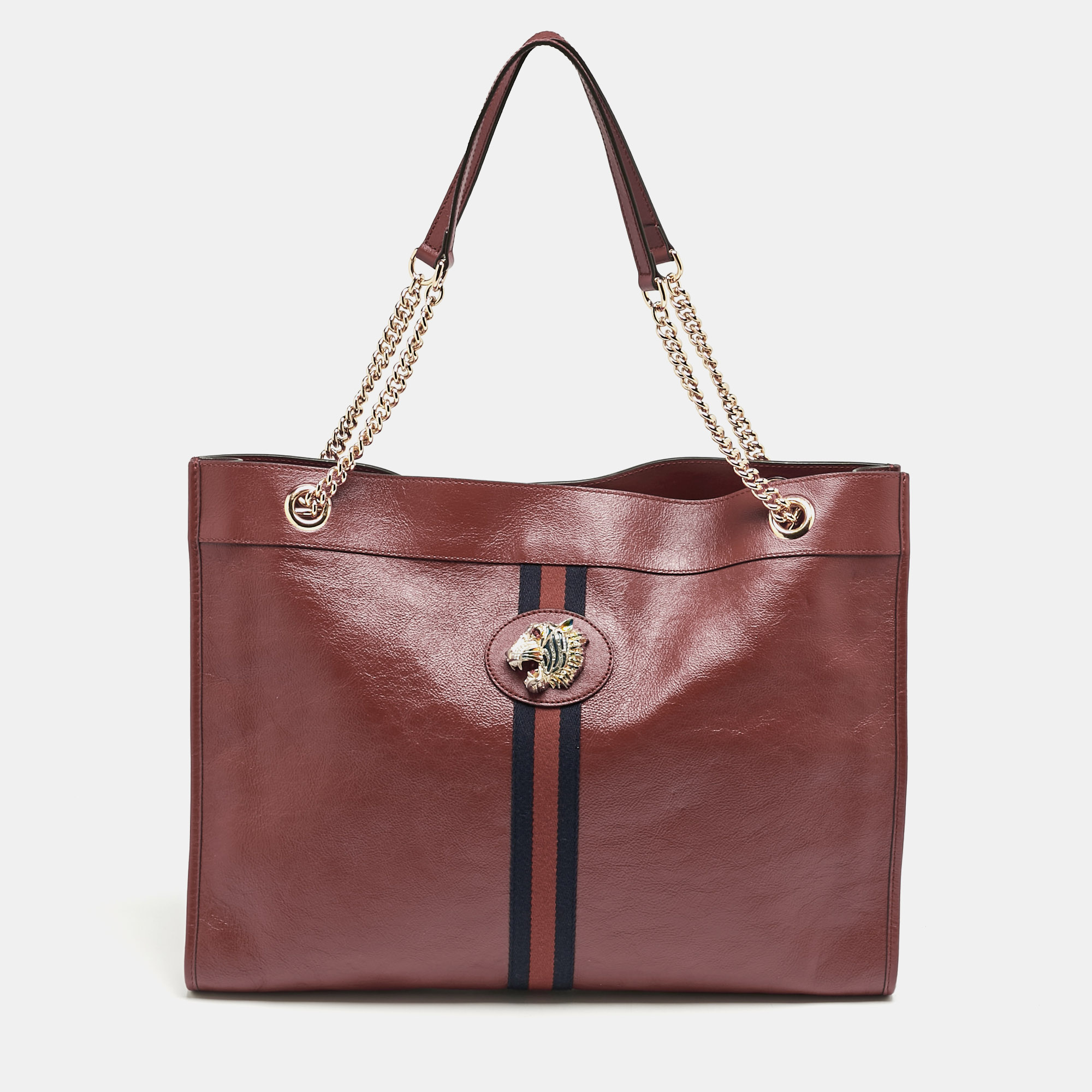 

Gucci Red Leather Large Rajah Tote